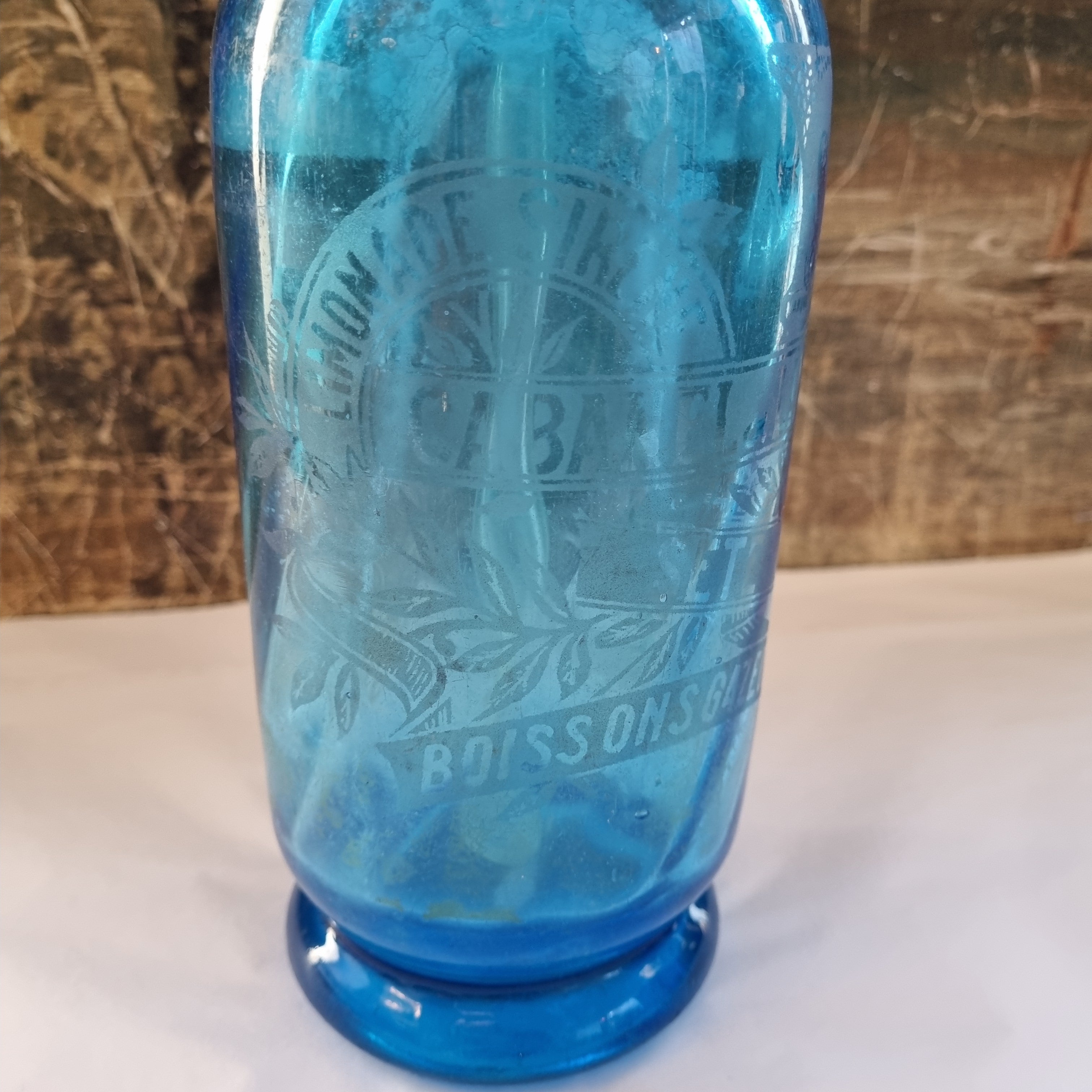 French Soda Siphon Cabanel & Lingry Blue Circa 1930