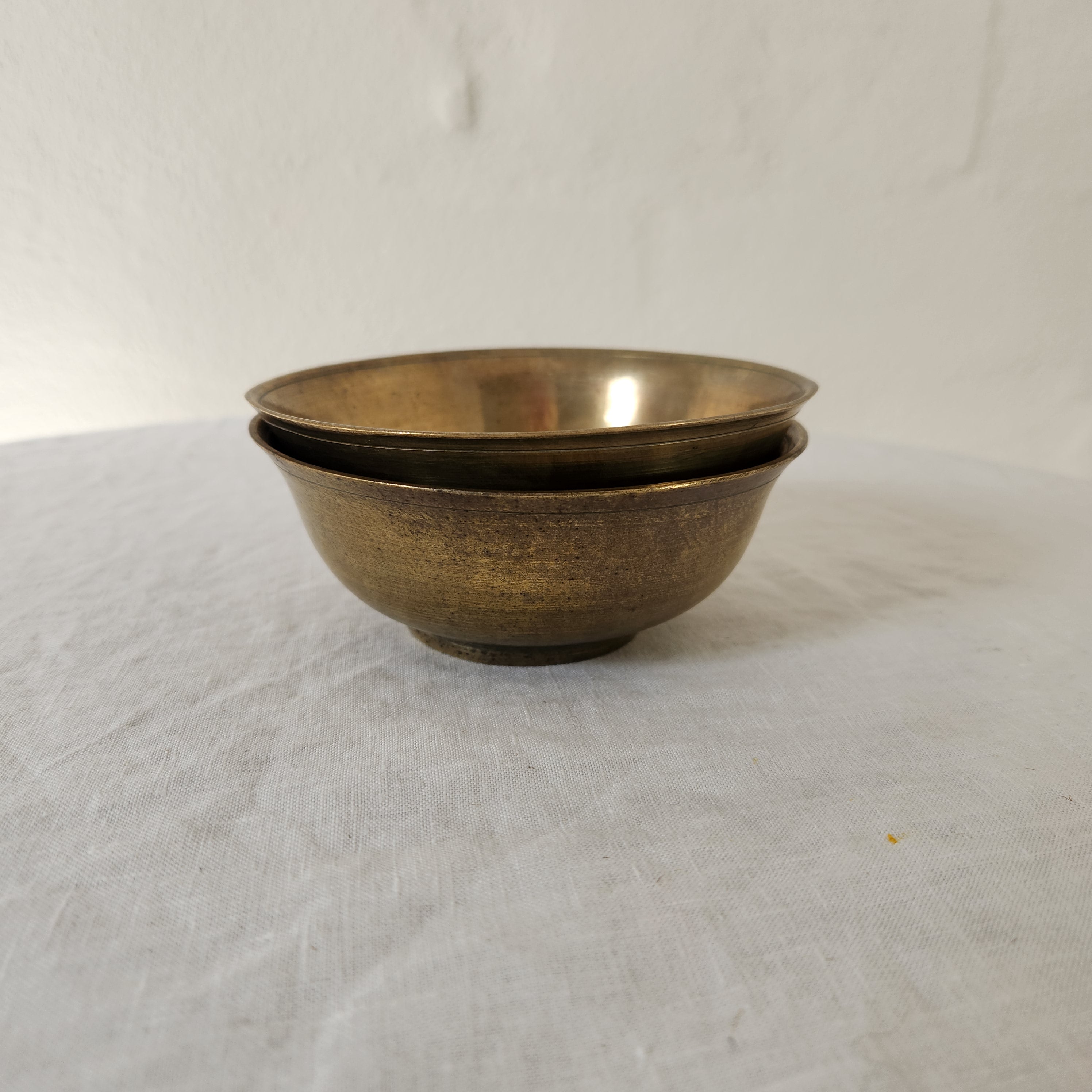 Brass Footed Bowls – Set of Two
