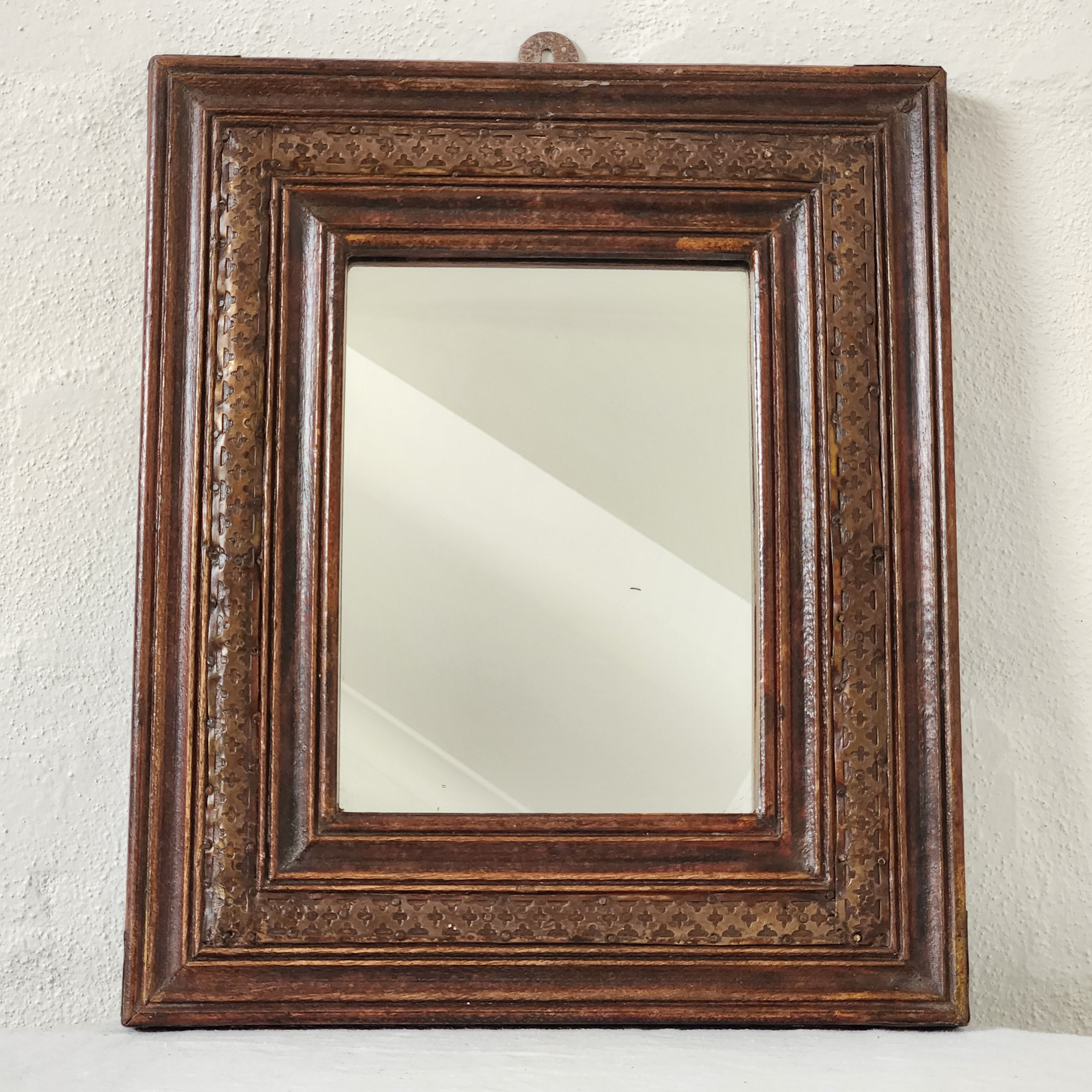 Small Indian Wooden Mirror