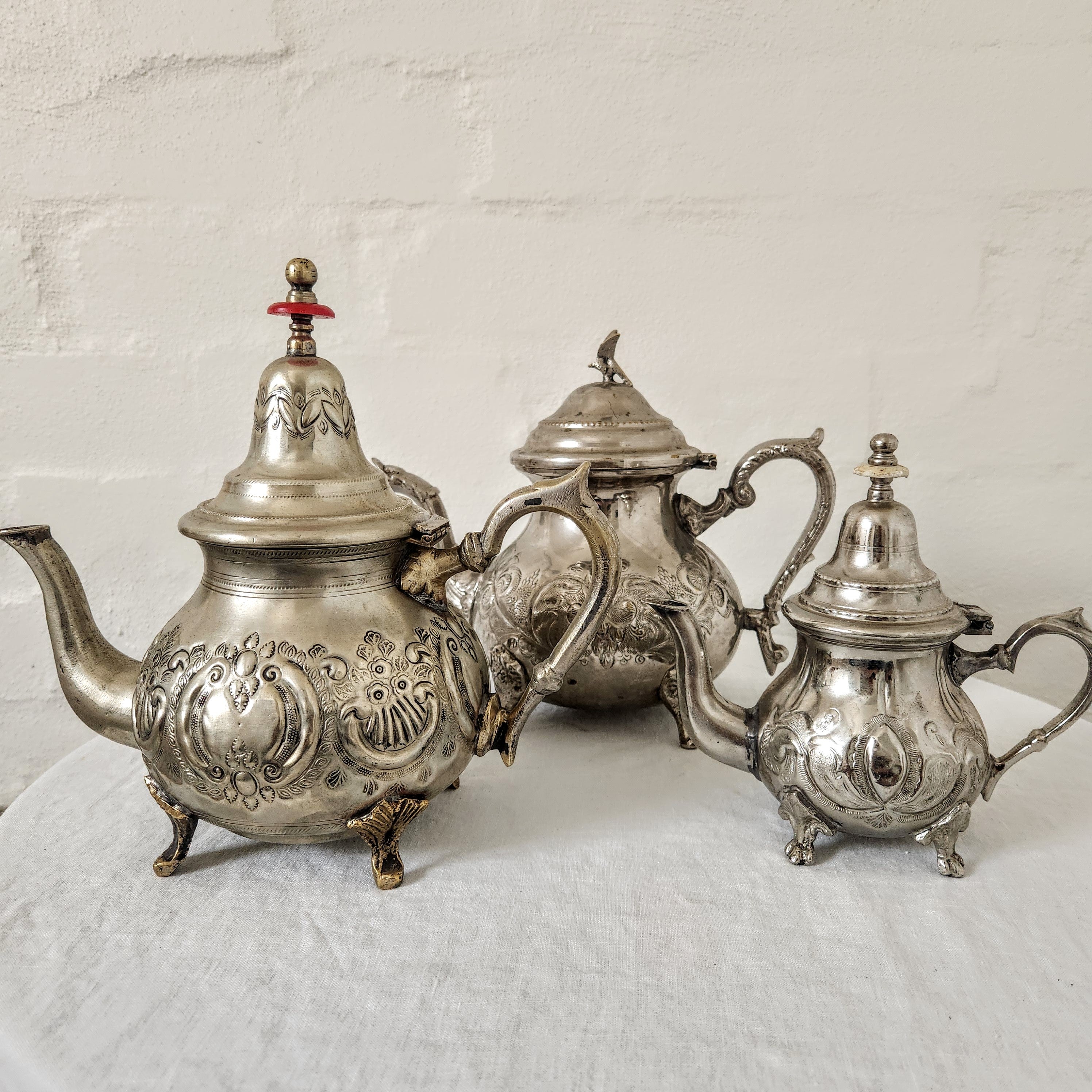 Vintage Moroccan Silver-plated Teapot