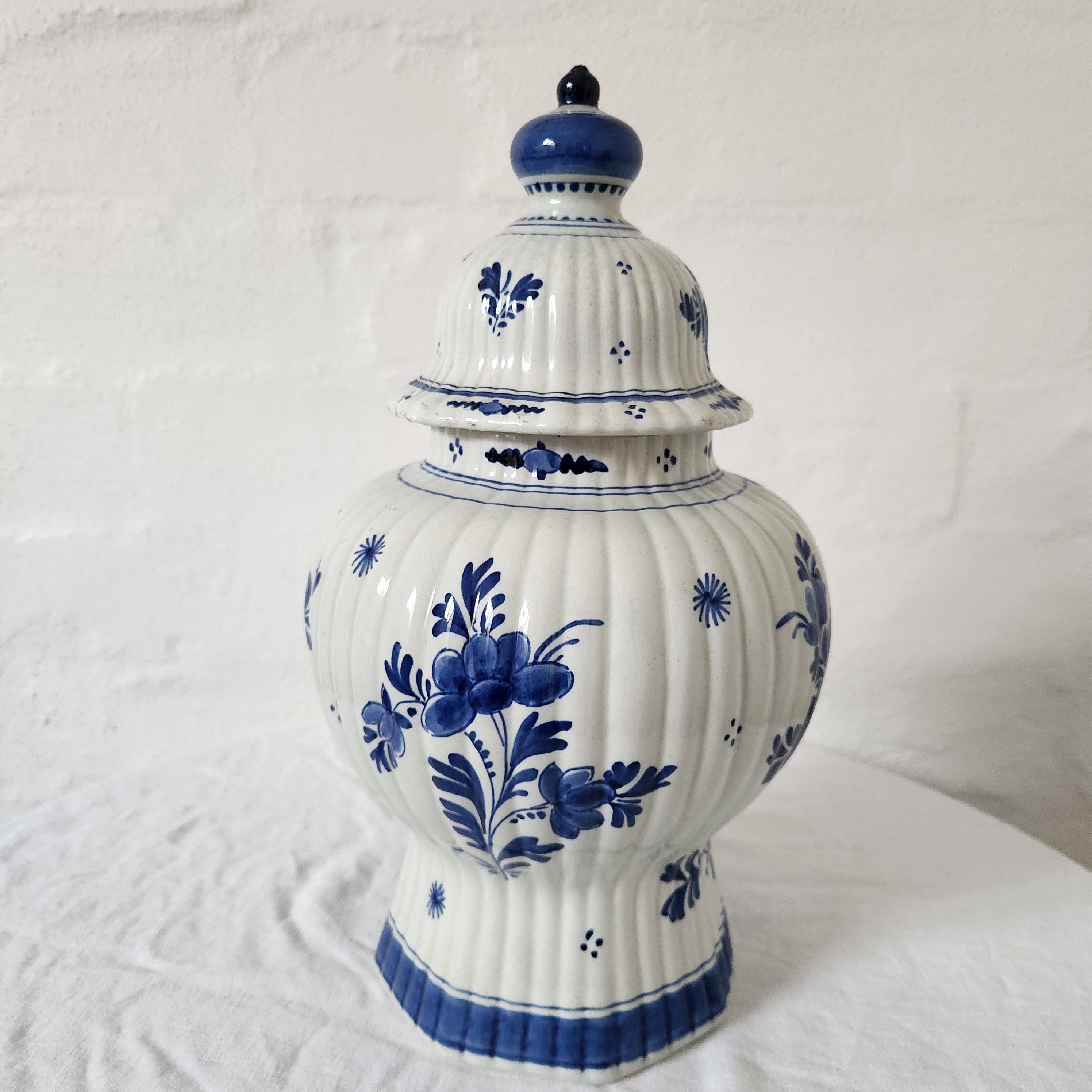 Delft Vase with Ball Lid