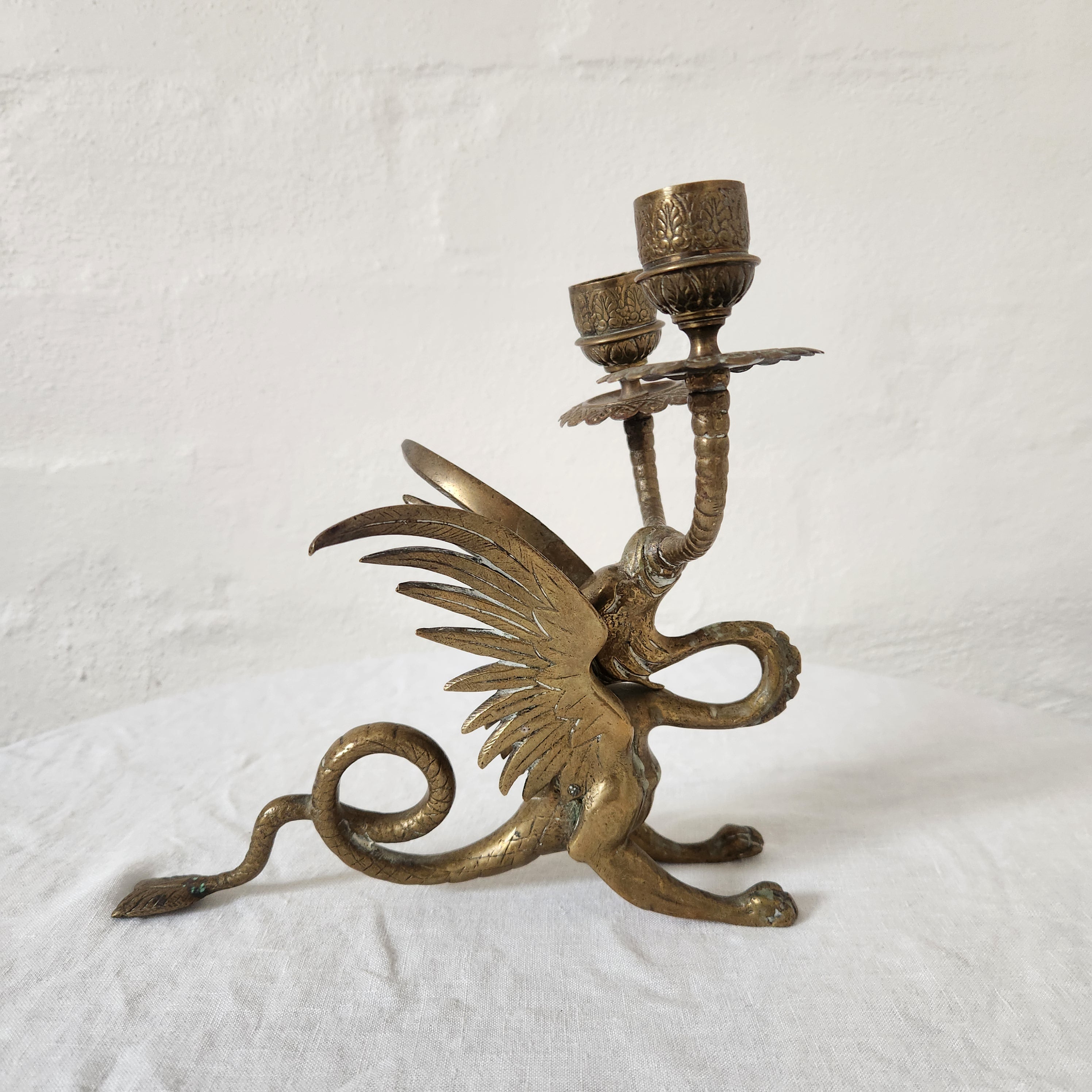 Vintage French Brass Candelabra