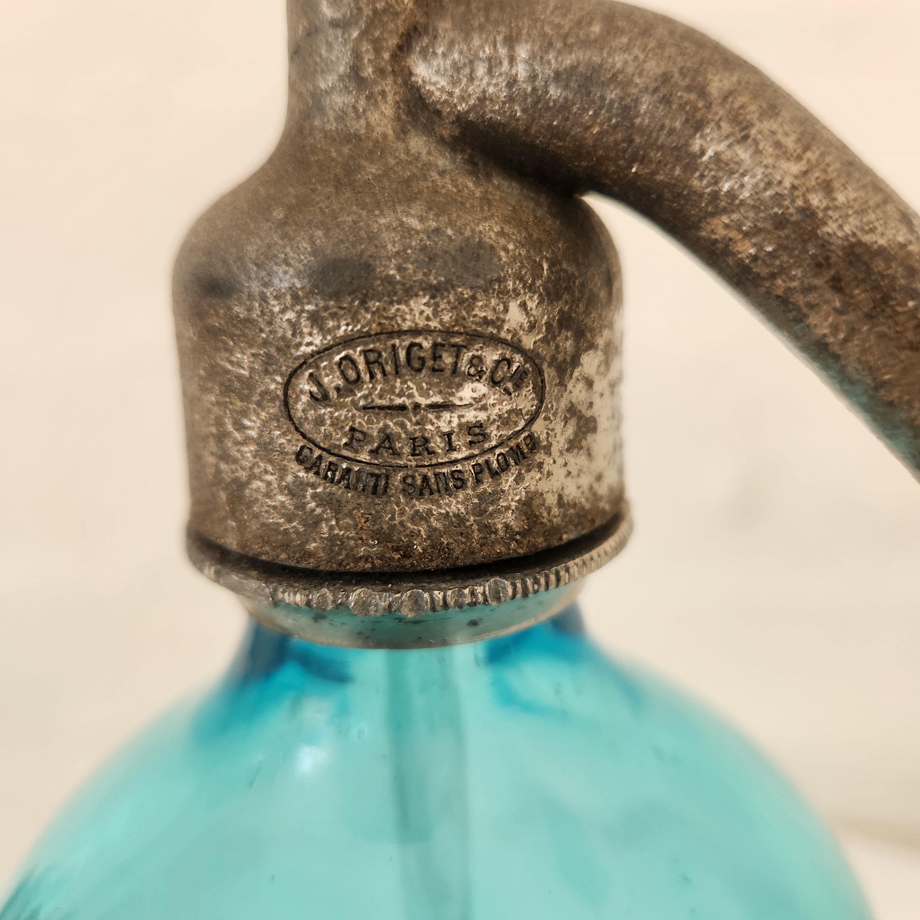 Vintage French Soda Siphon - Blue