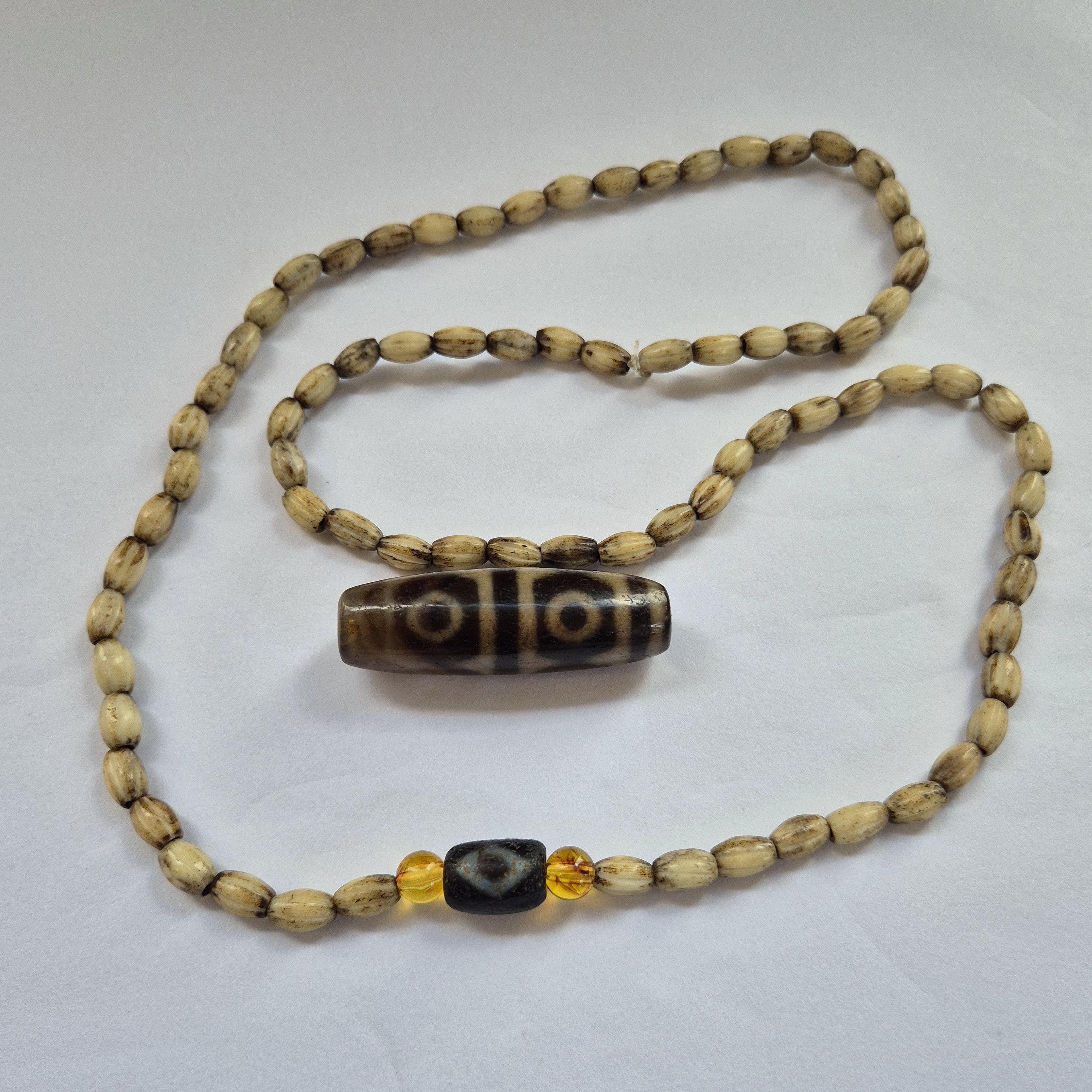 Vintage Tibetan Dzi Bead Necklace