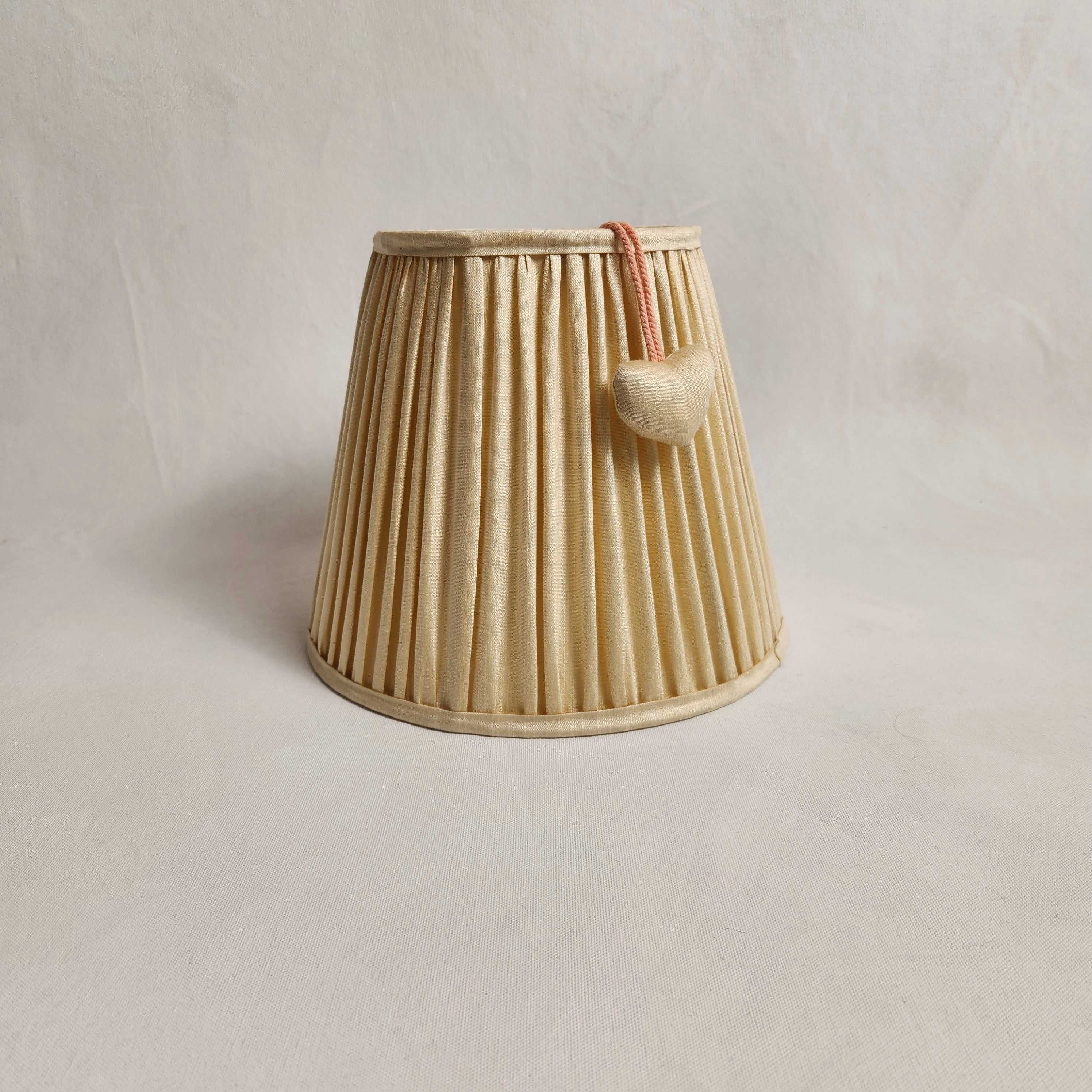 Kiara Pleated Silk Lampshade - Buttermilk