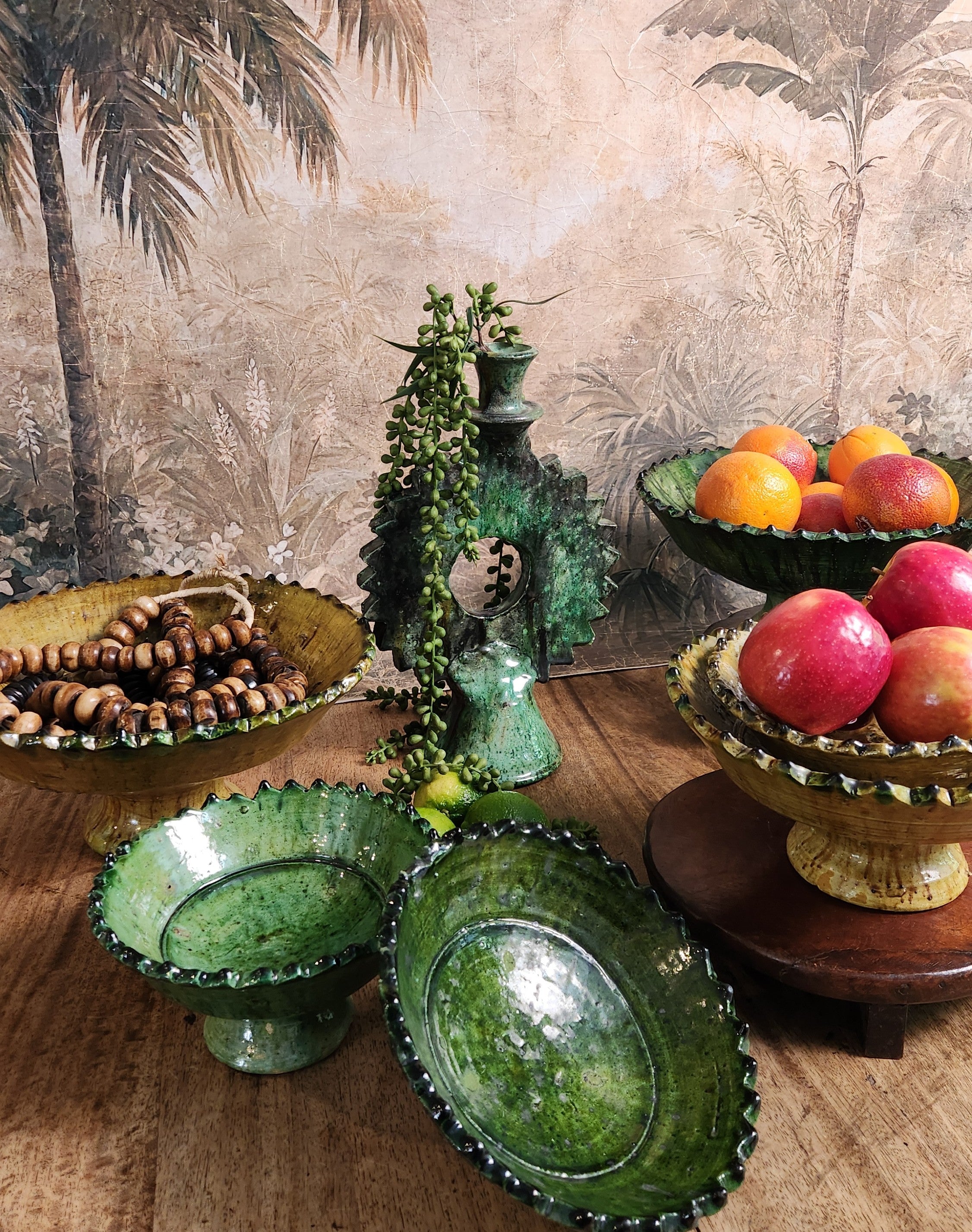 Tamegroute Sun Candlestick - Vert