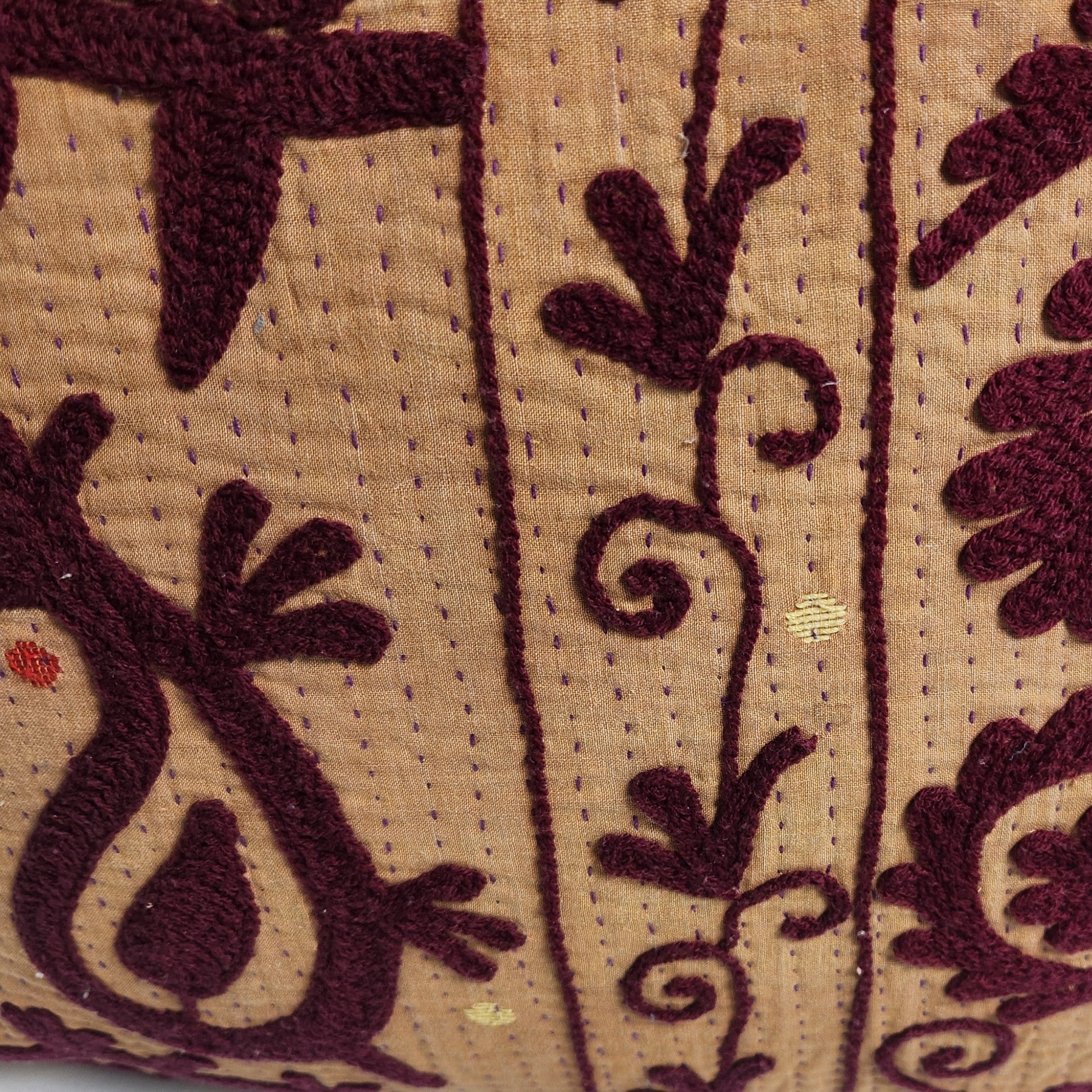 Suzani Cushion #32 - Orange and Red 50x50