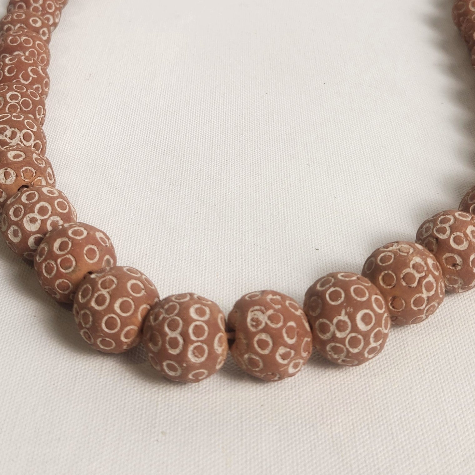 Mali Beaded Garland - Dogon Terracotta