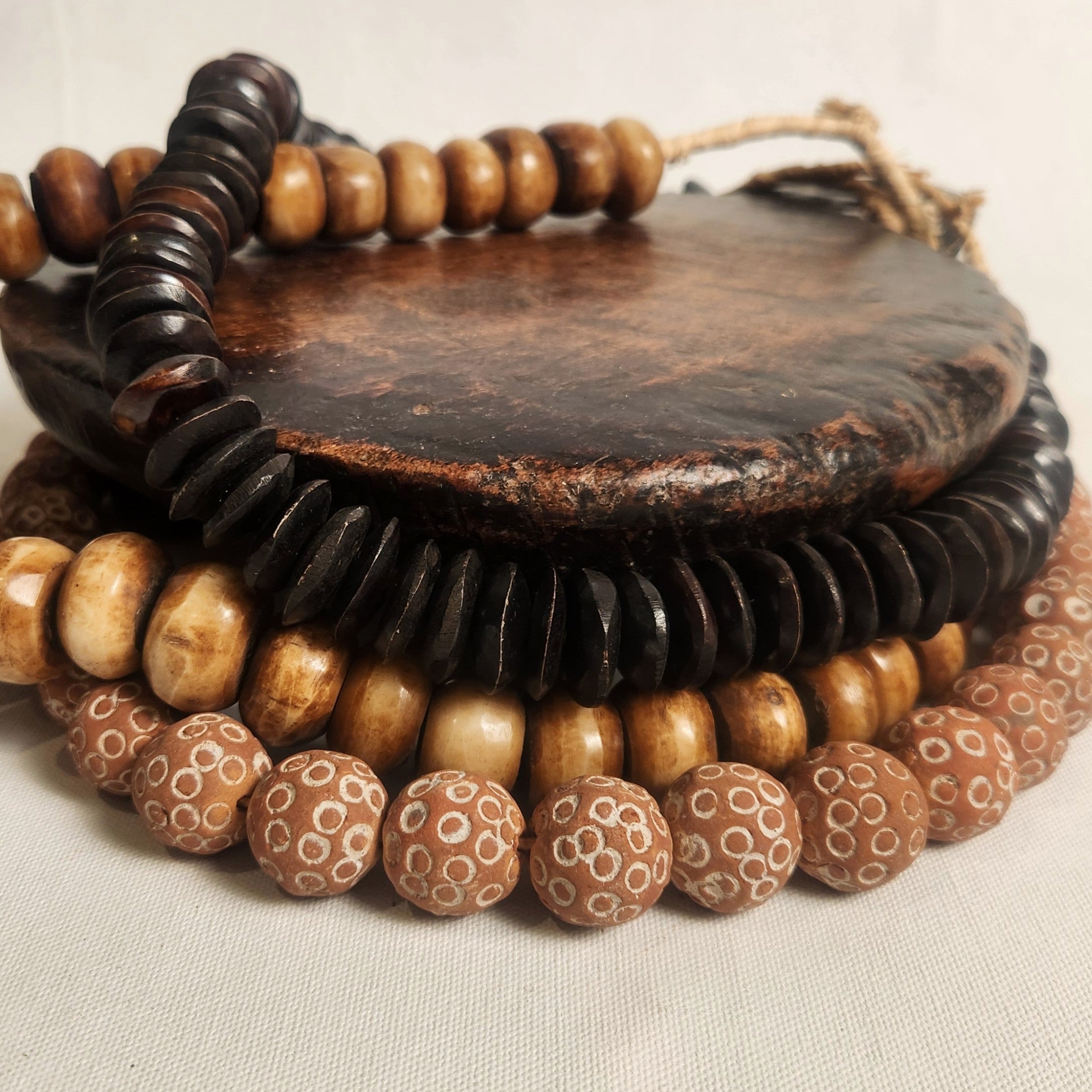 Kenyan Bead Garland - Brown