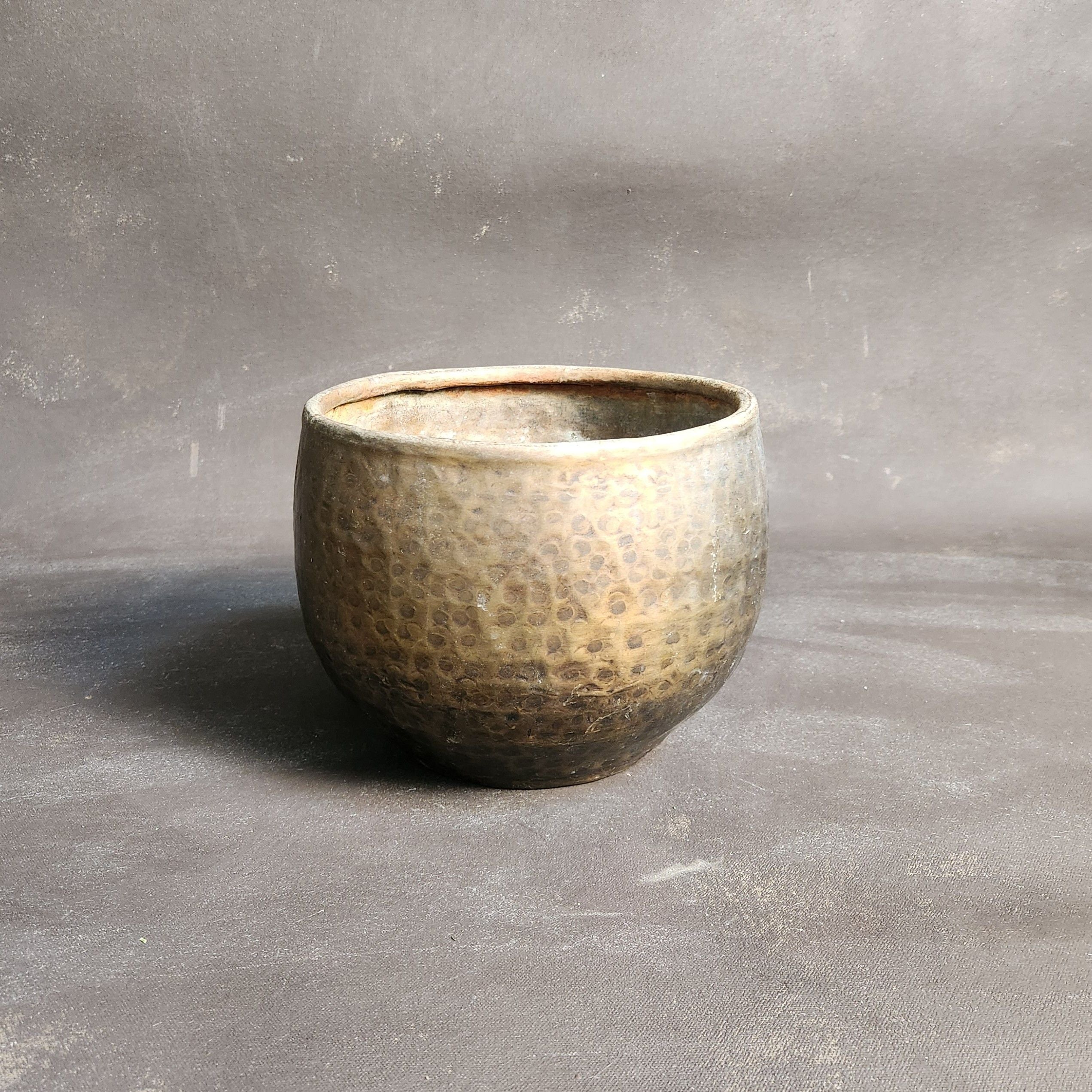 Dimpled Brass Pot