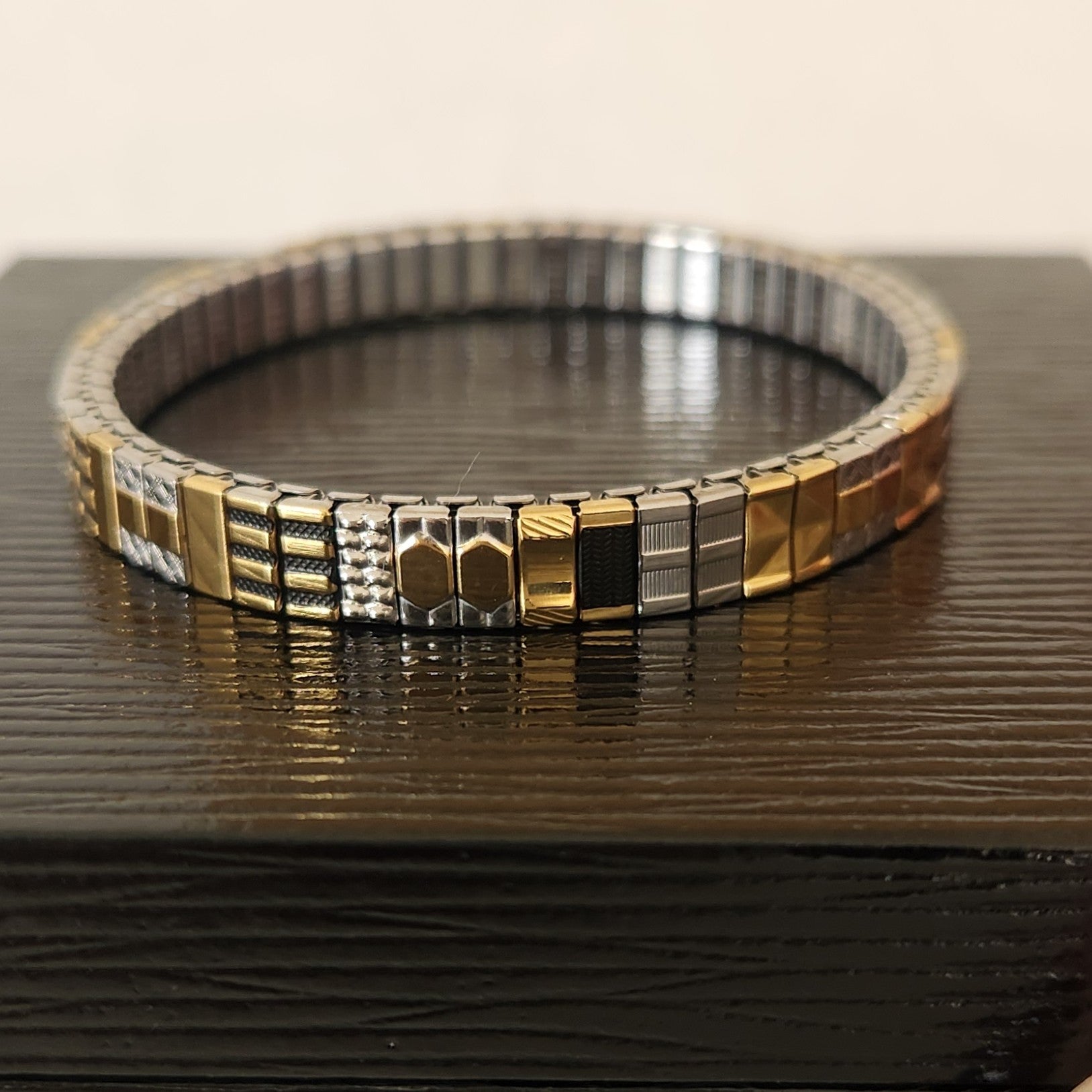 Sterling Silver Gold Plated Watch Band Bracelet