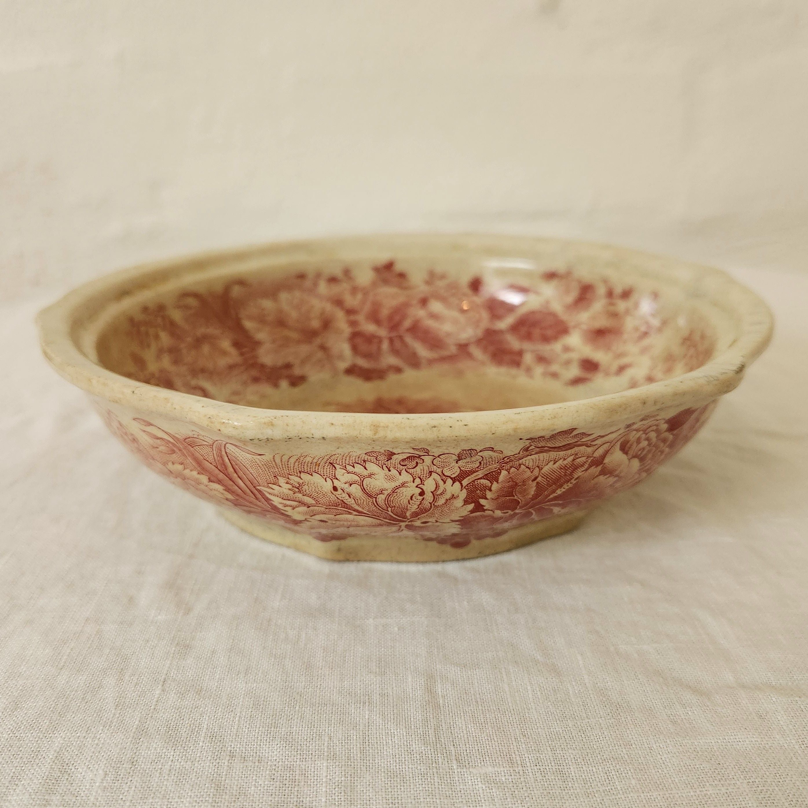 Antique Sarreguemines Porcelain Bowl