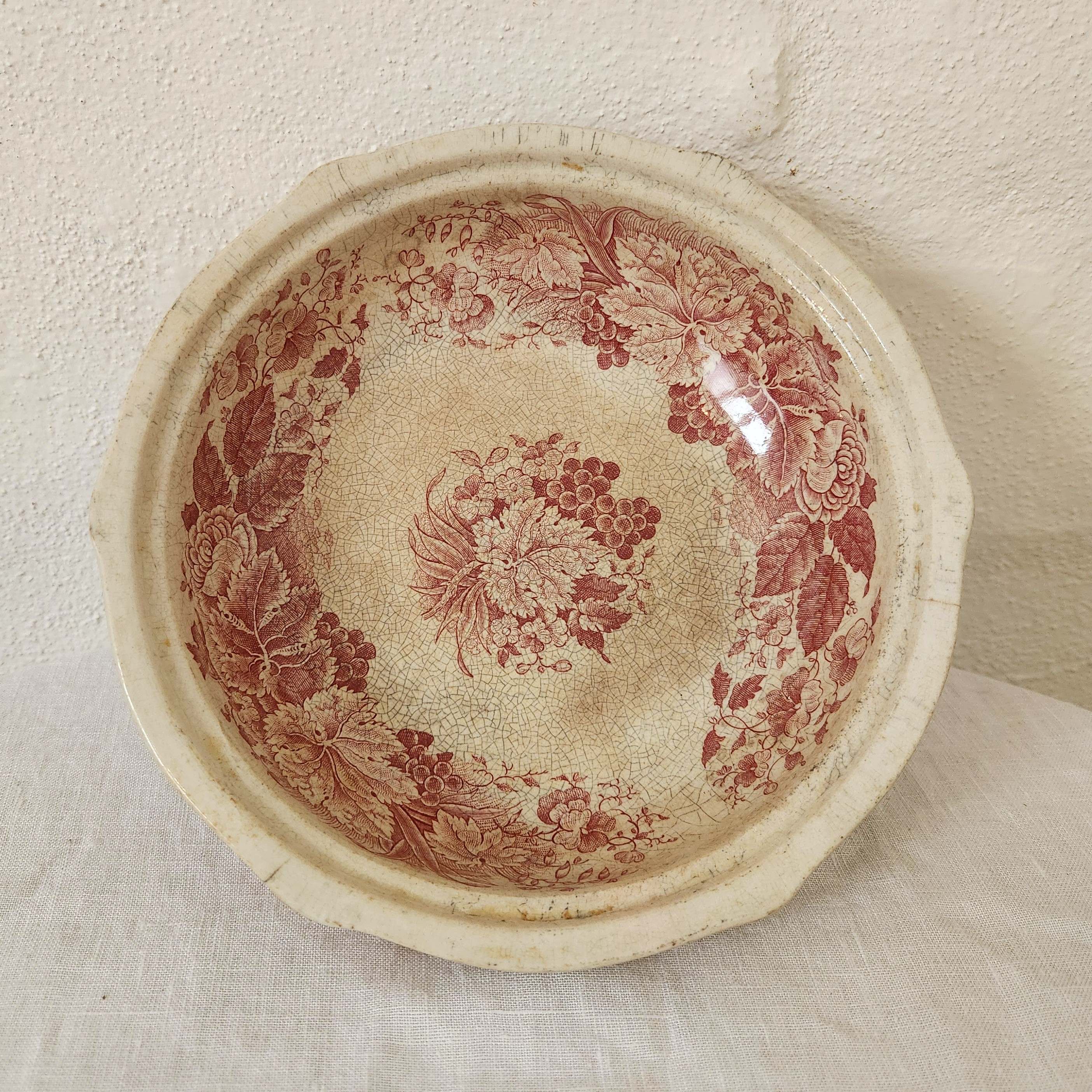 Antique Sarreguemines Porcelain Bowl
