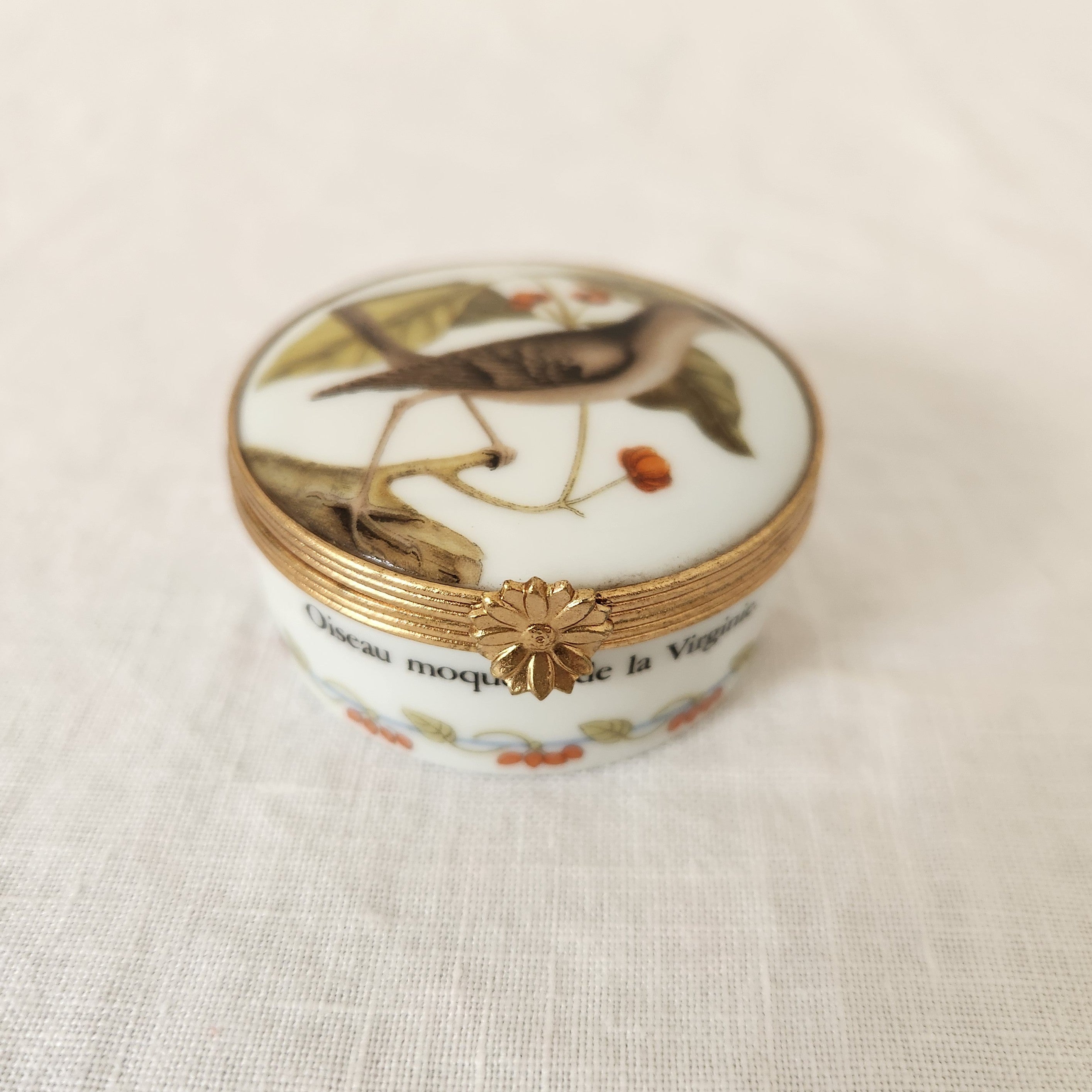 Vintage Porcelaine Des Paris Hinged Ring Box
