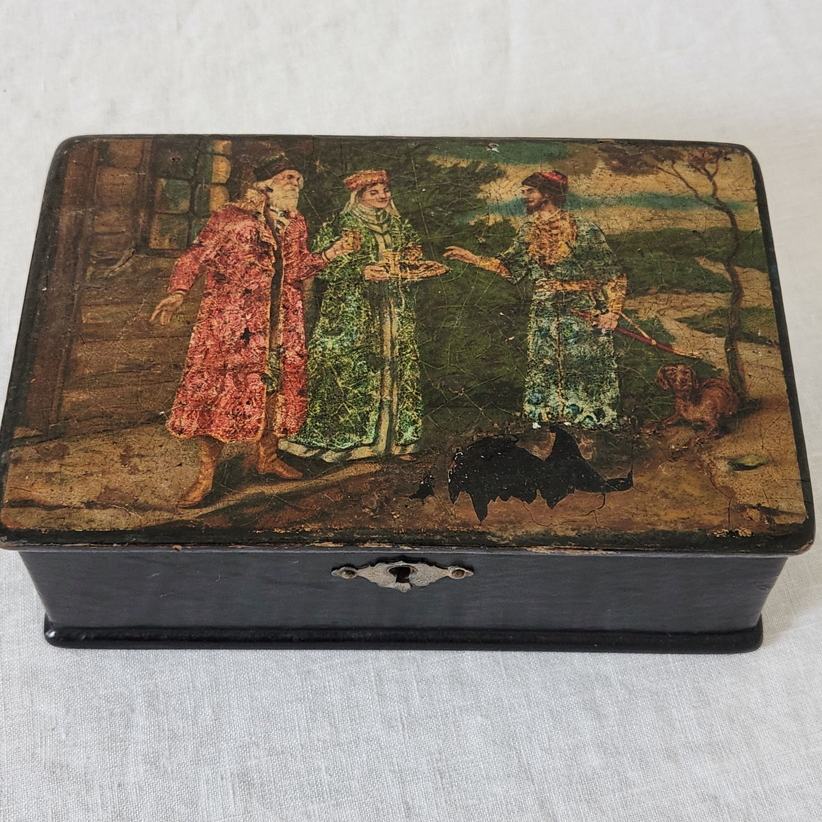 Antique lacquered box