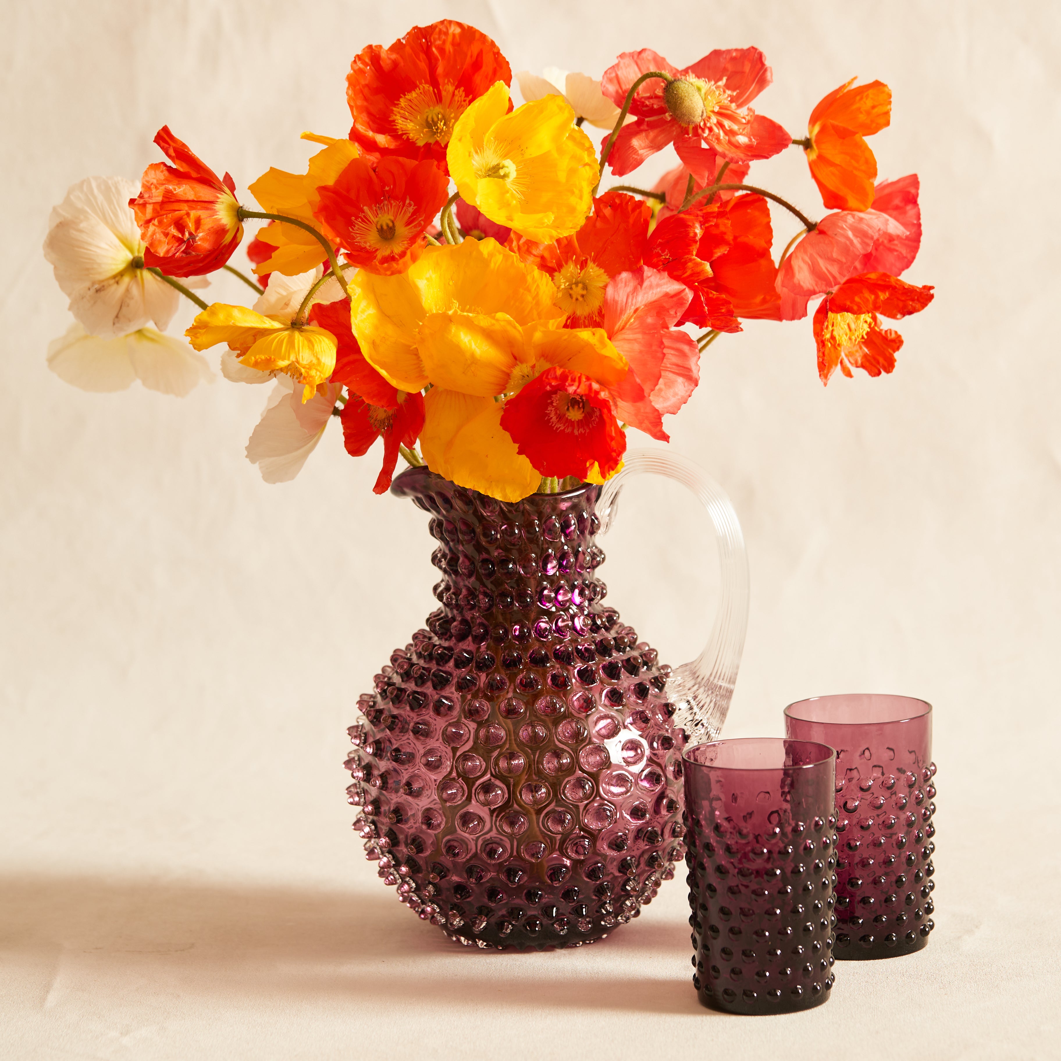 Underlay Violet Hobnail jug