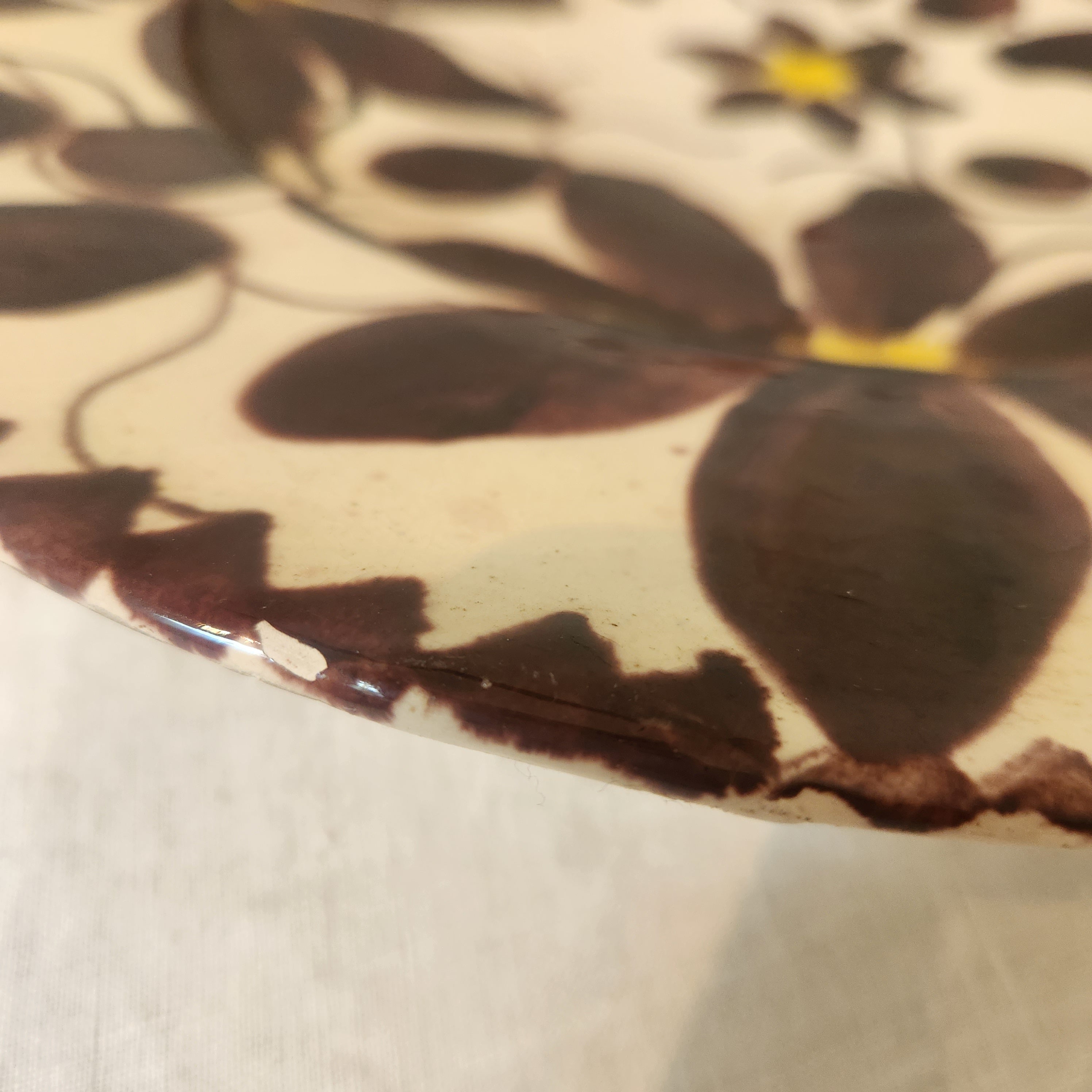 Vintage Mexican Hand Painted Earthenware Plate
