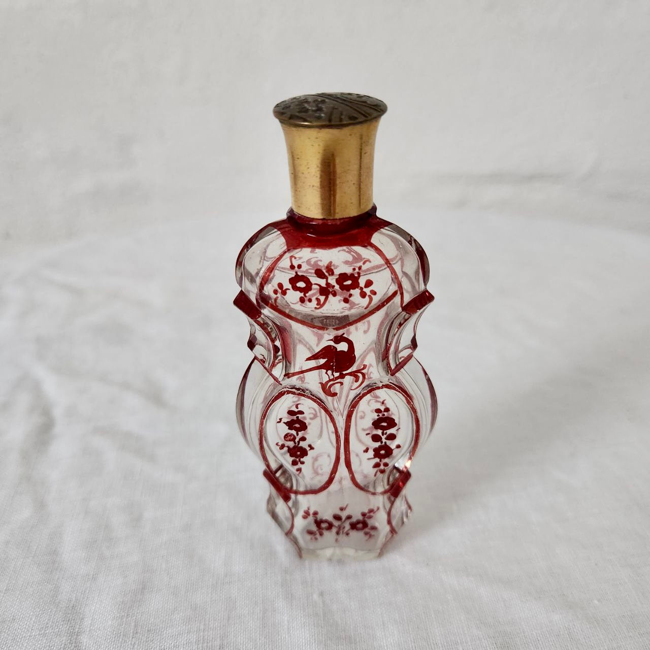 Set of 3 Antique Scent Bottles c 1800s.