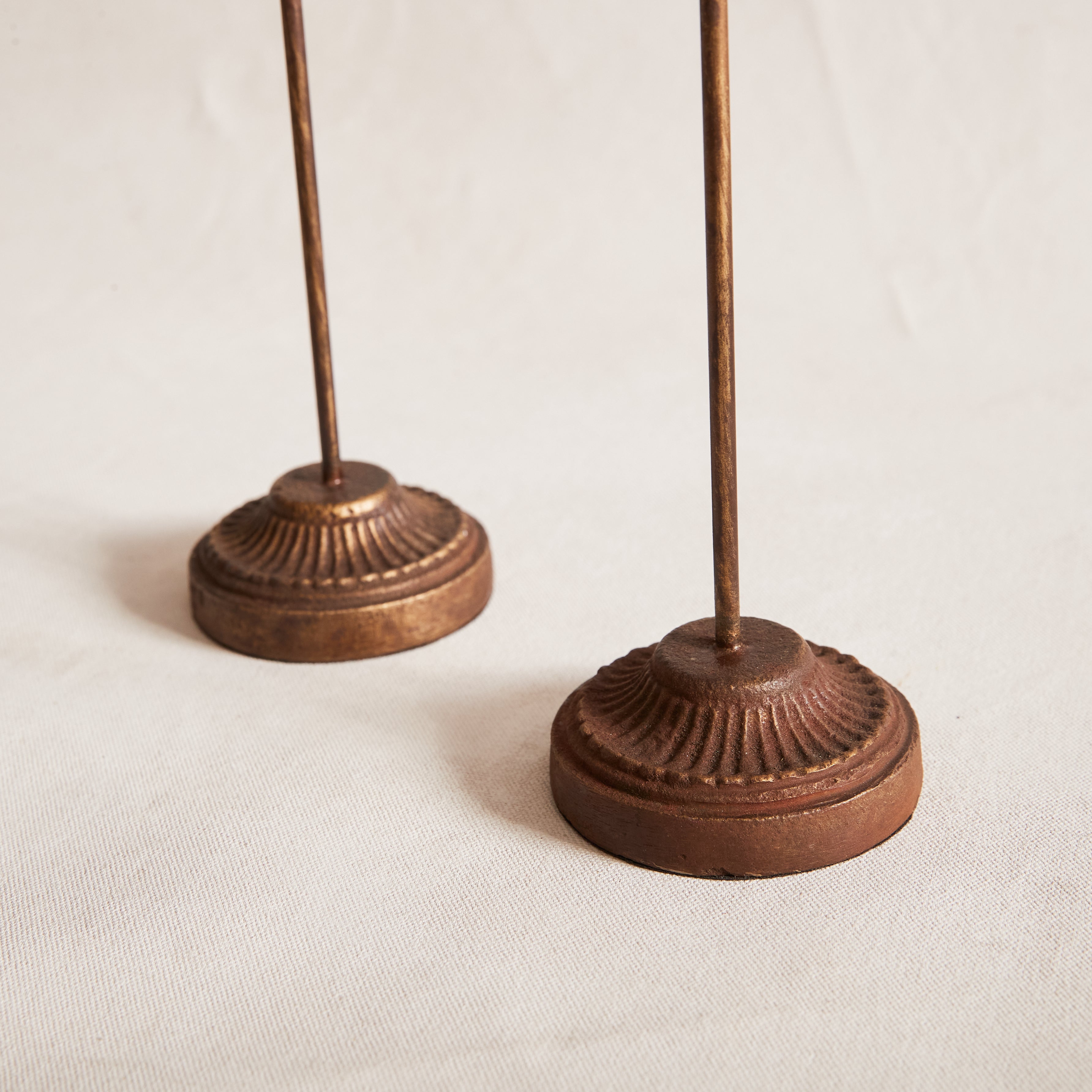 Aged Bronze Stem Candle Holder