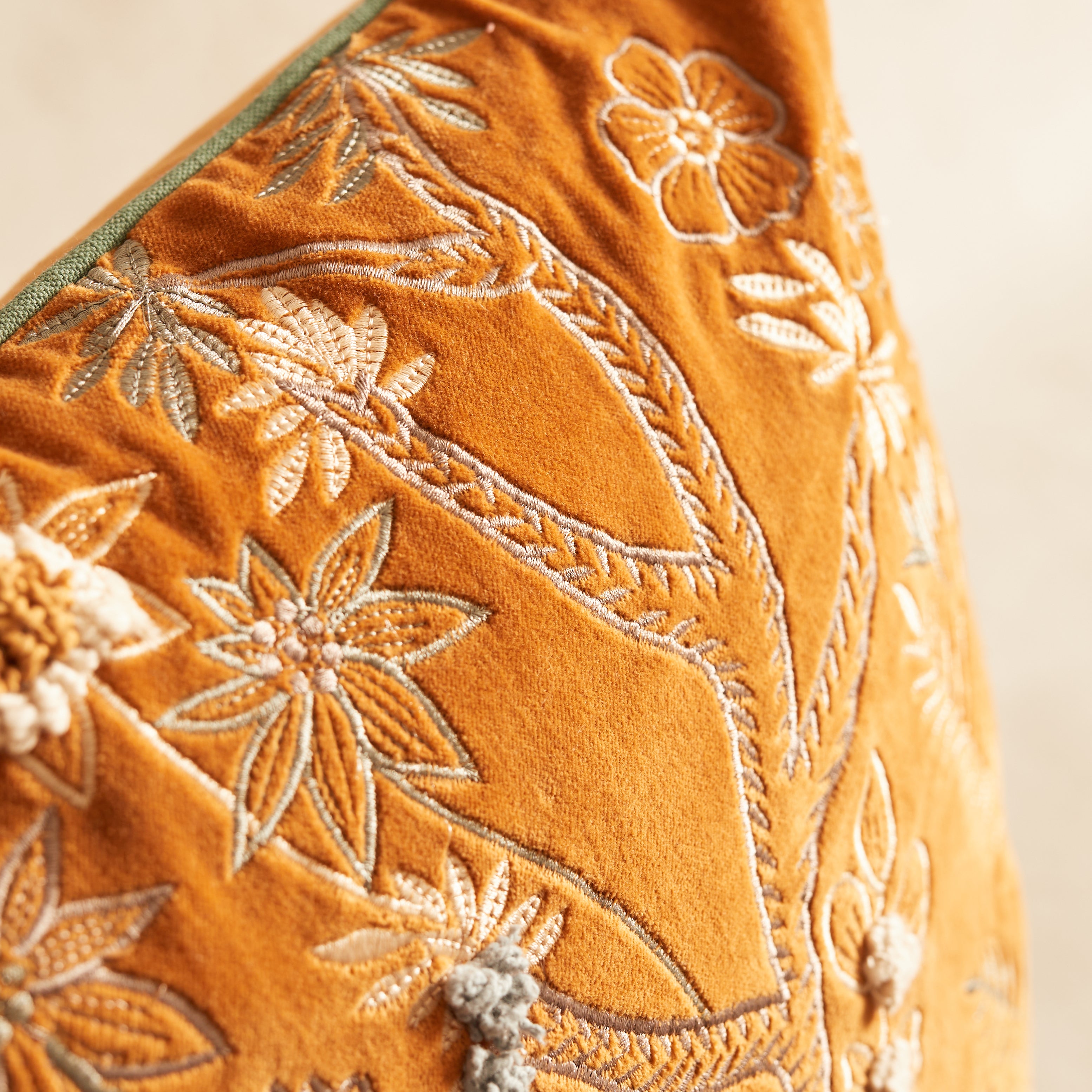 Kanika Gold Sunlight Cushion, feather infill