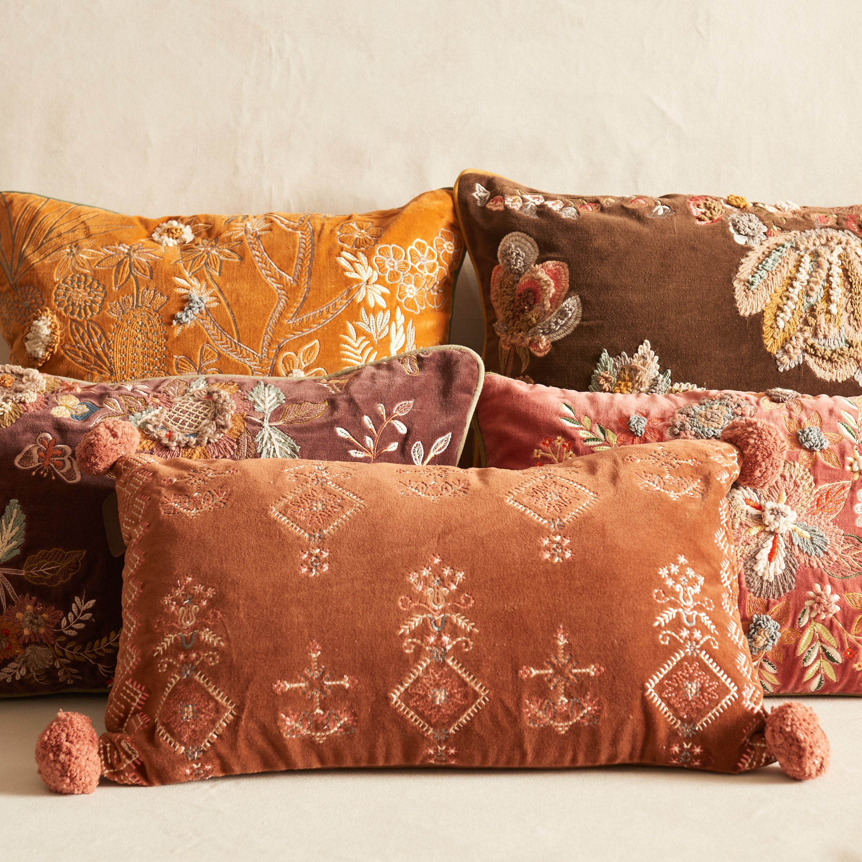 Kanika Gold Sunlight Cushion, feather infill