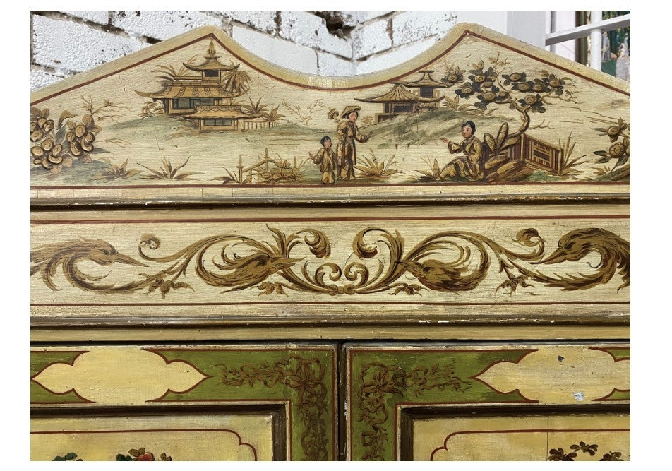 Late 1800's French Chinoiserie Corner Cabinet
