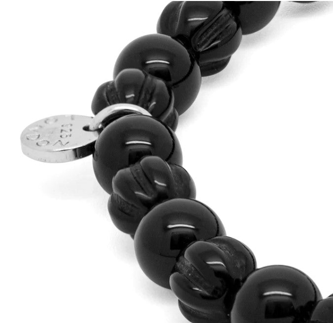 Classic Discs Bracelet with Black Agate and Sterling Silver