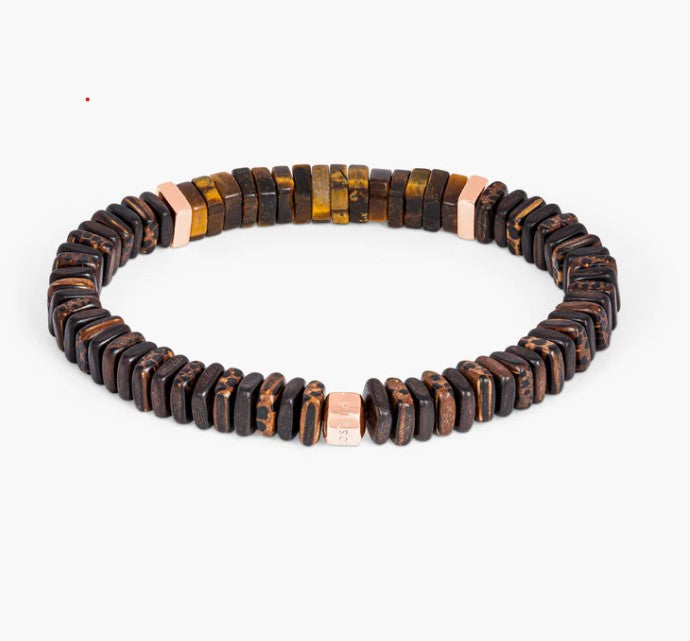 Legno Bracelet - Rose Gold & Tiger's Eye