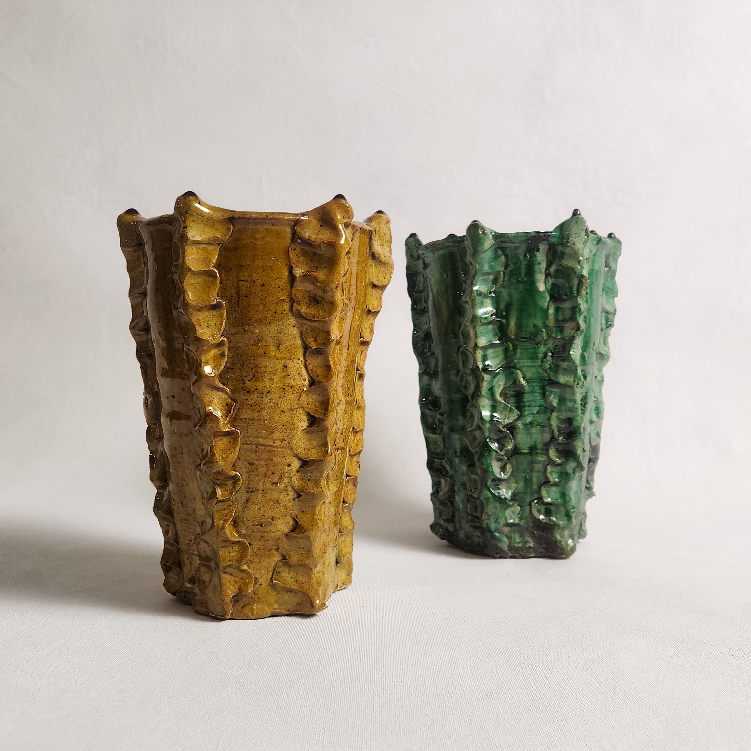 Tamegroute Cactus Vase - Jaune