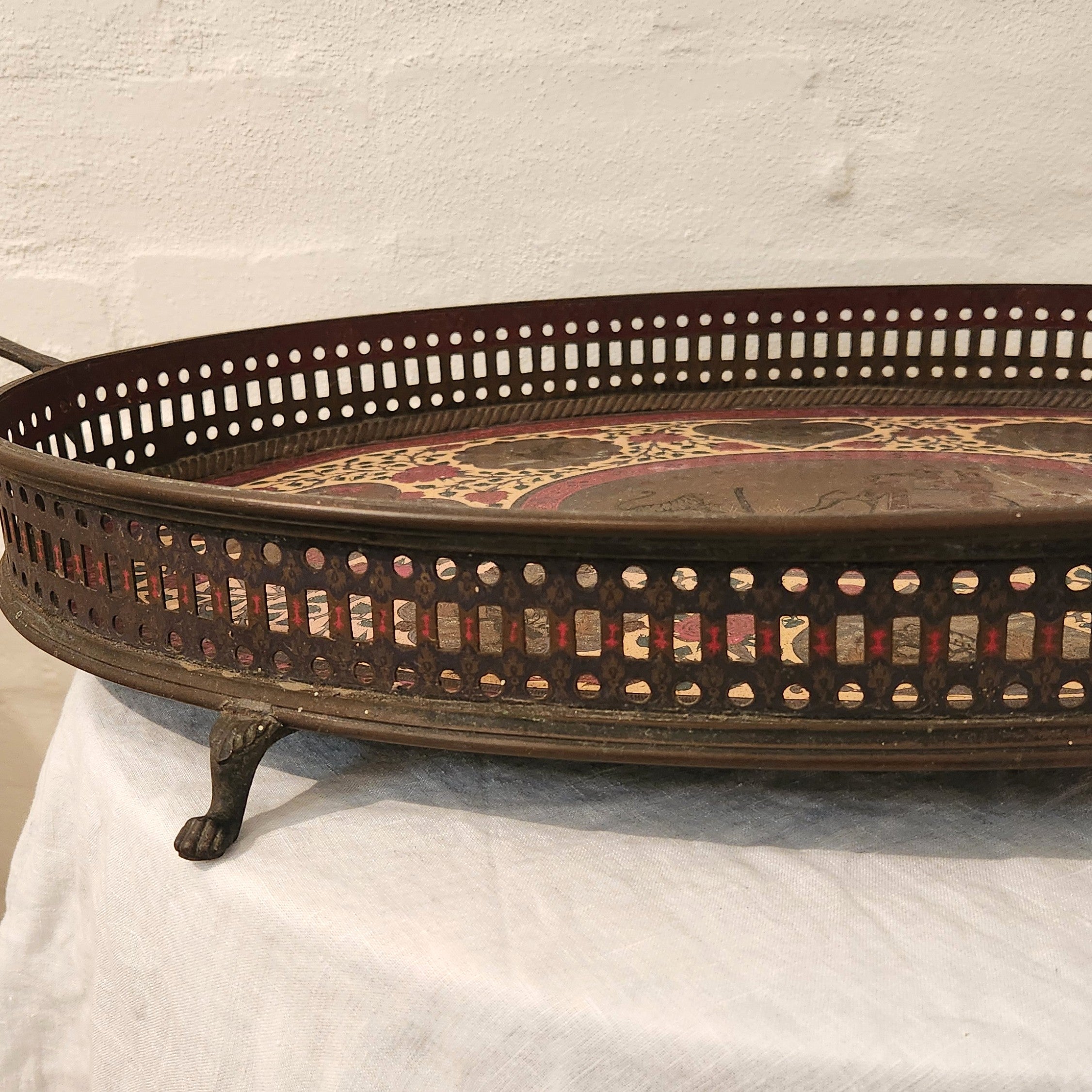 Large Brass Indian Serving Tray