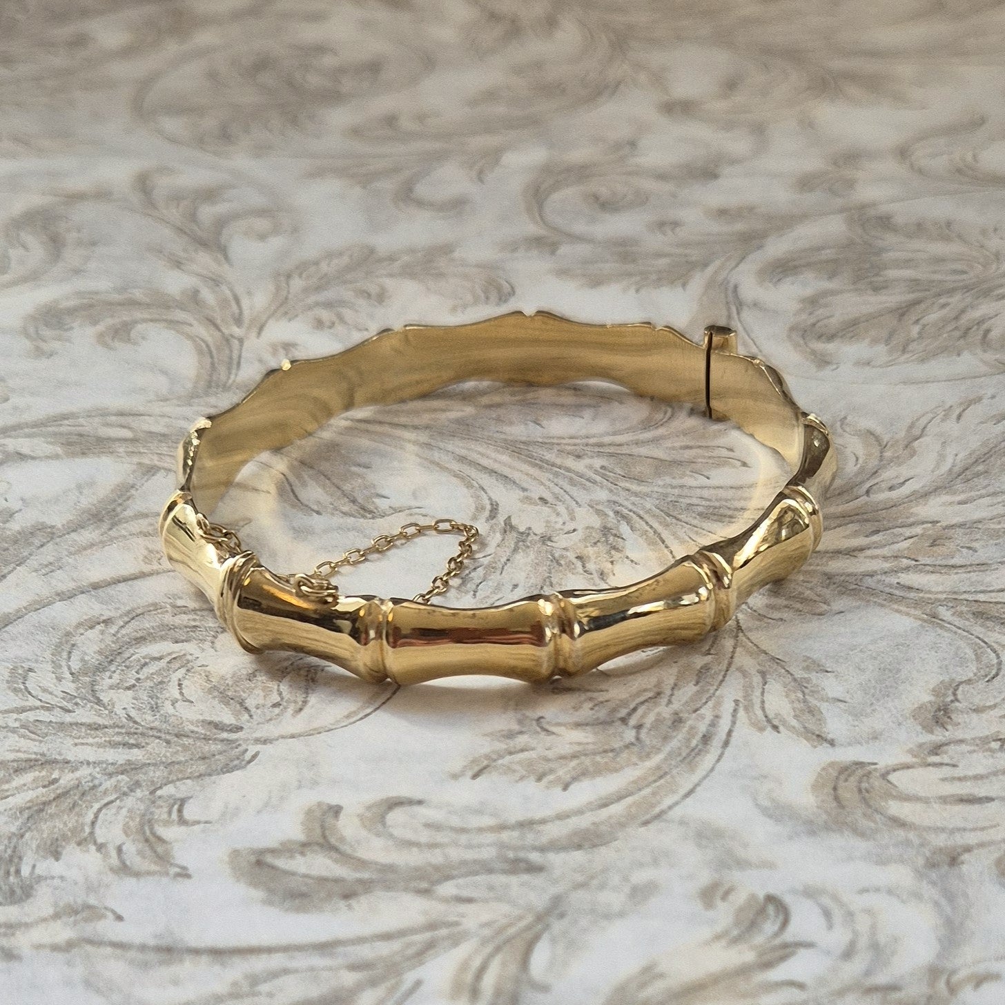 Mid Century 9ct Rolled Gold Bamboo Bangle