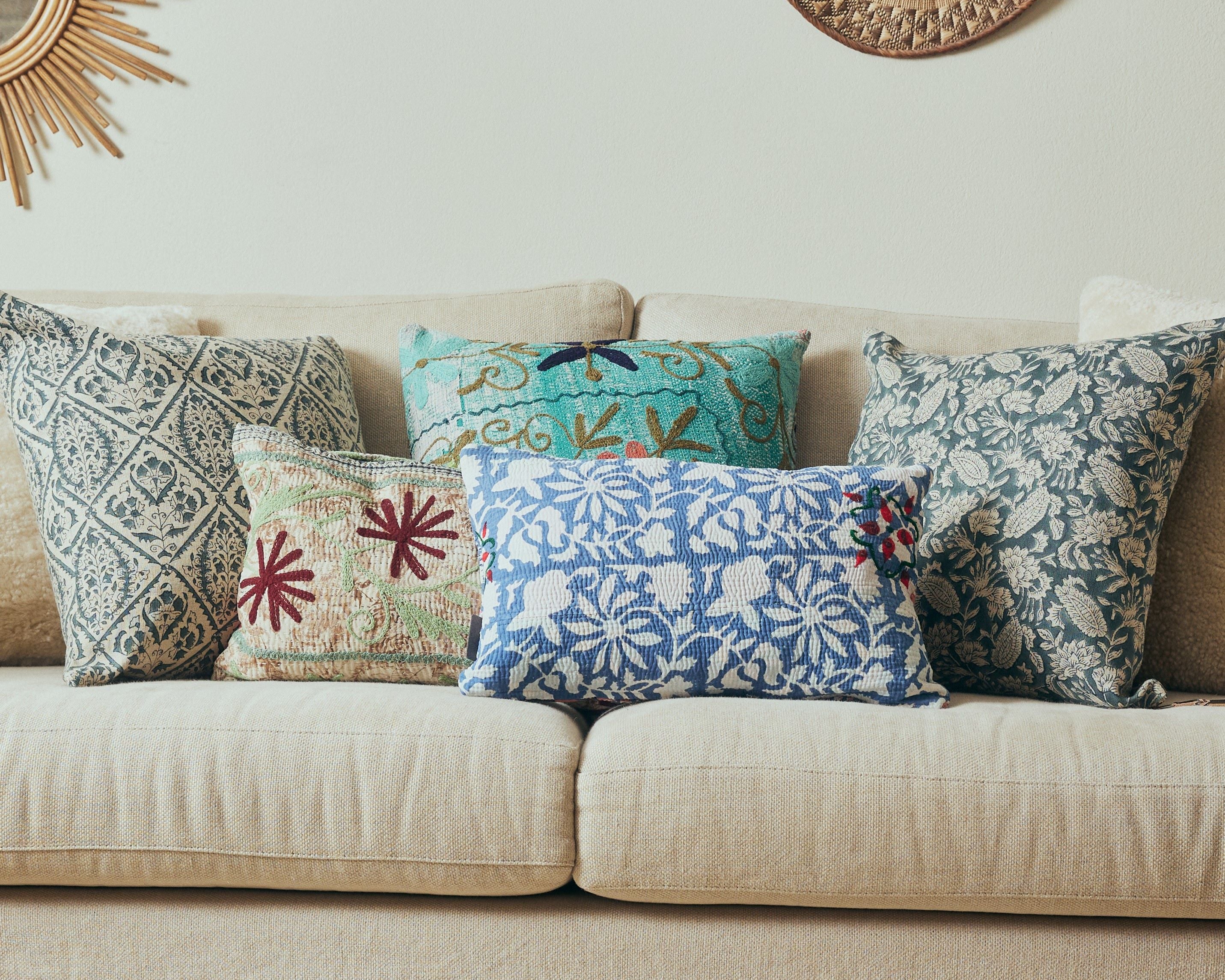 Jodhpur Denim Blue Linen Cushion