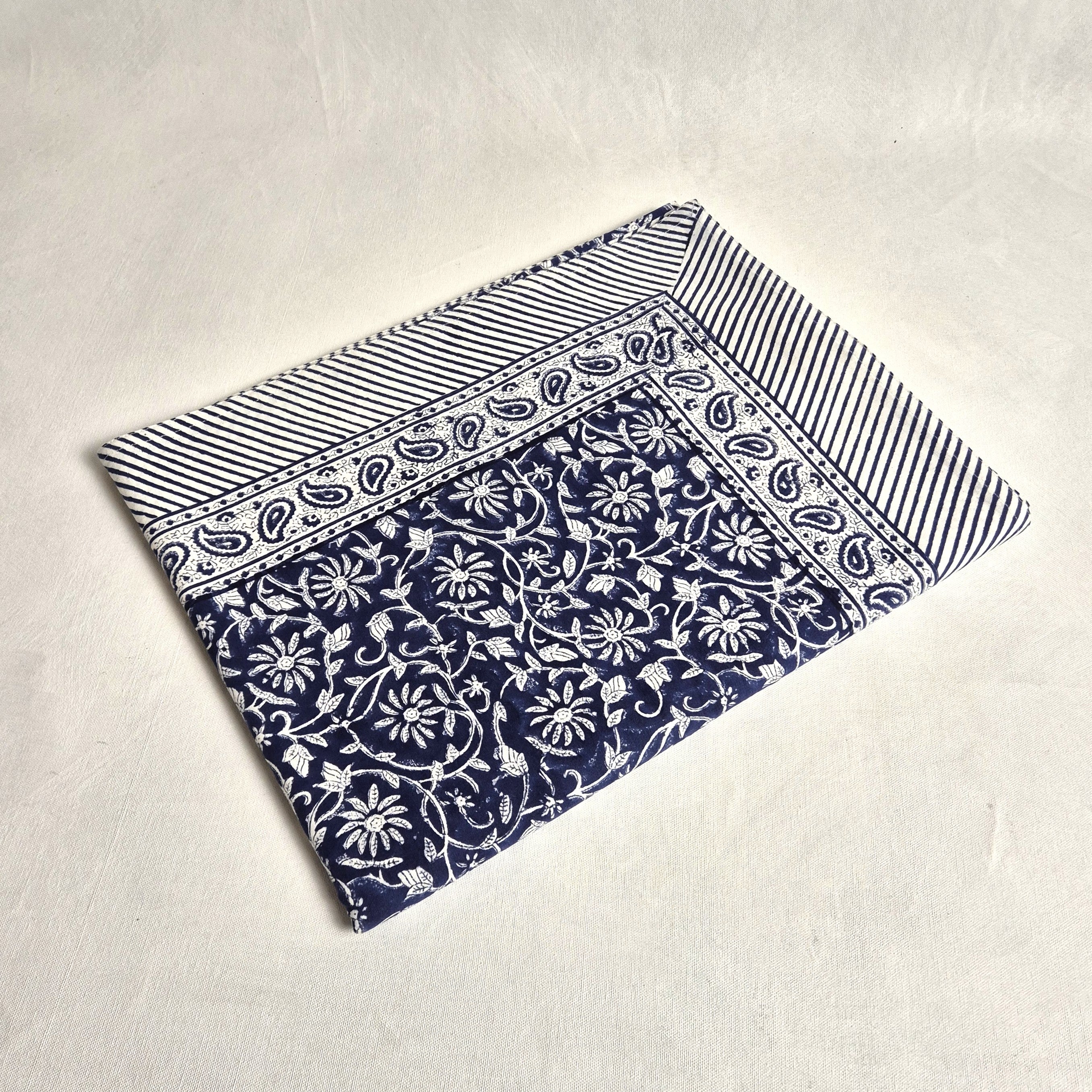 Cotton Tablecloth - Margerita Navy
