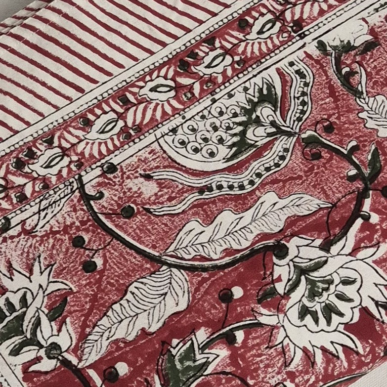 Cotton Tablecloth - Pomegranate Red