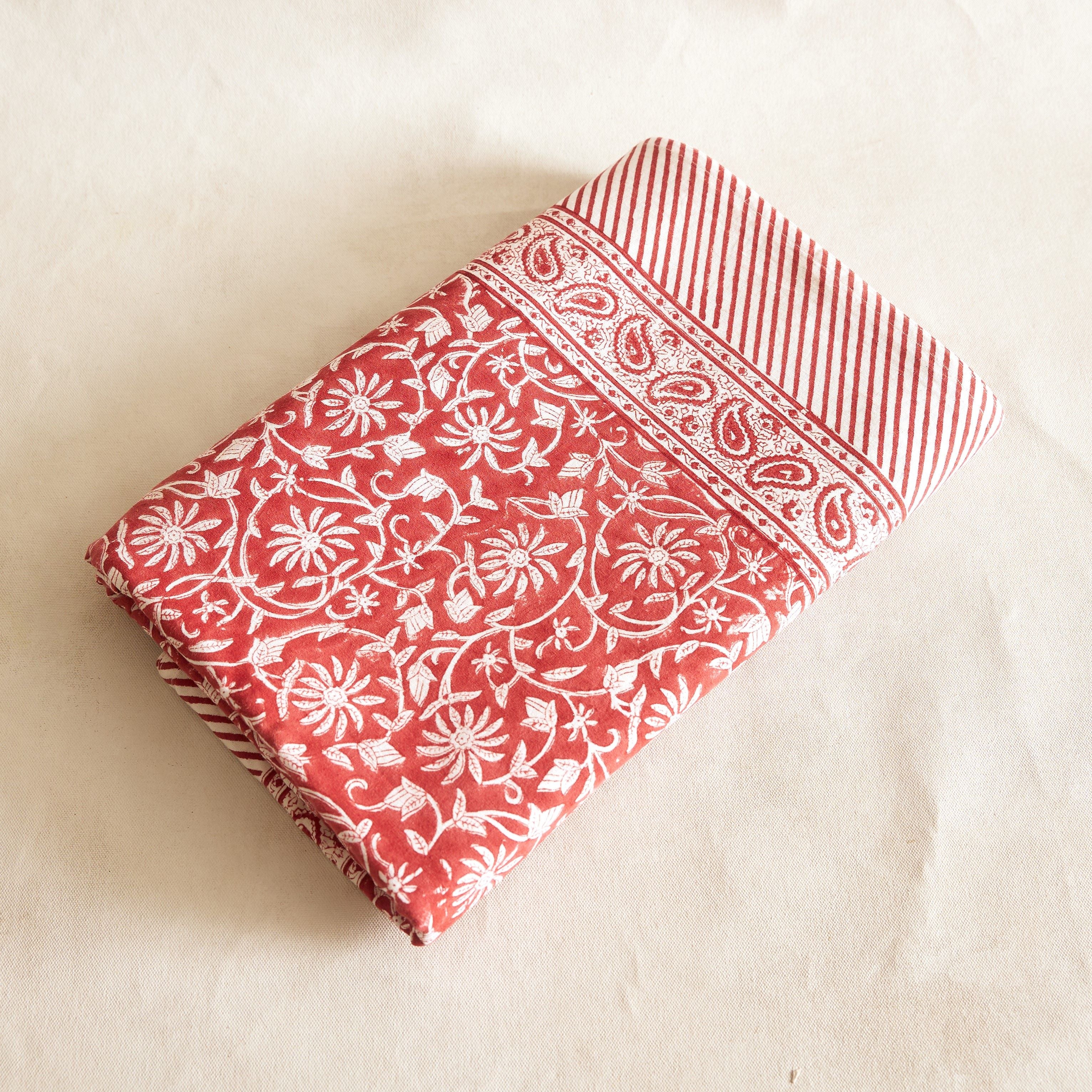 Cotton Tablecloth - Margerita Red