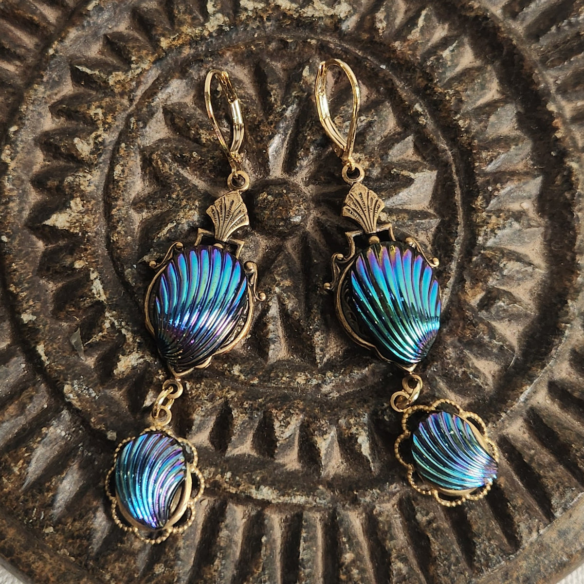 Sublime Schiaperelli Sea Crystal Earrings