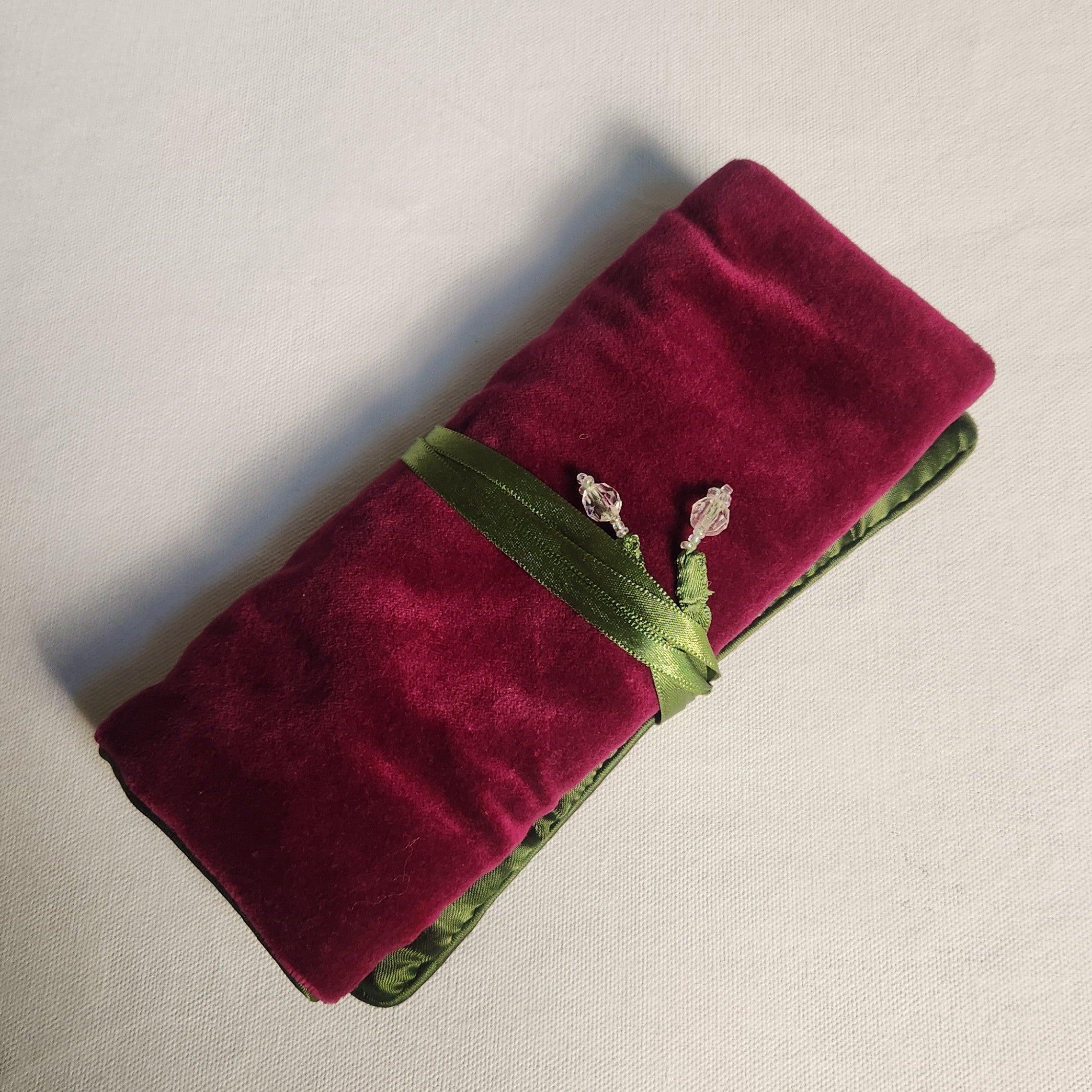 Velvet Jewellery Roll - Mulberry