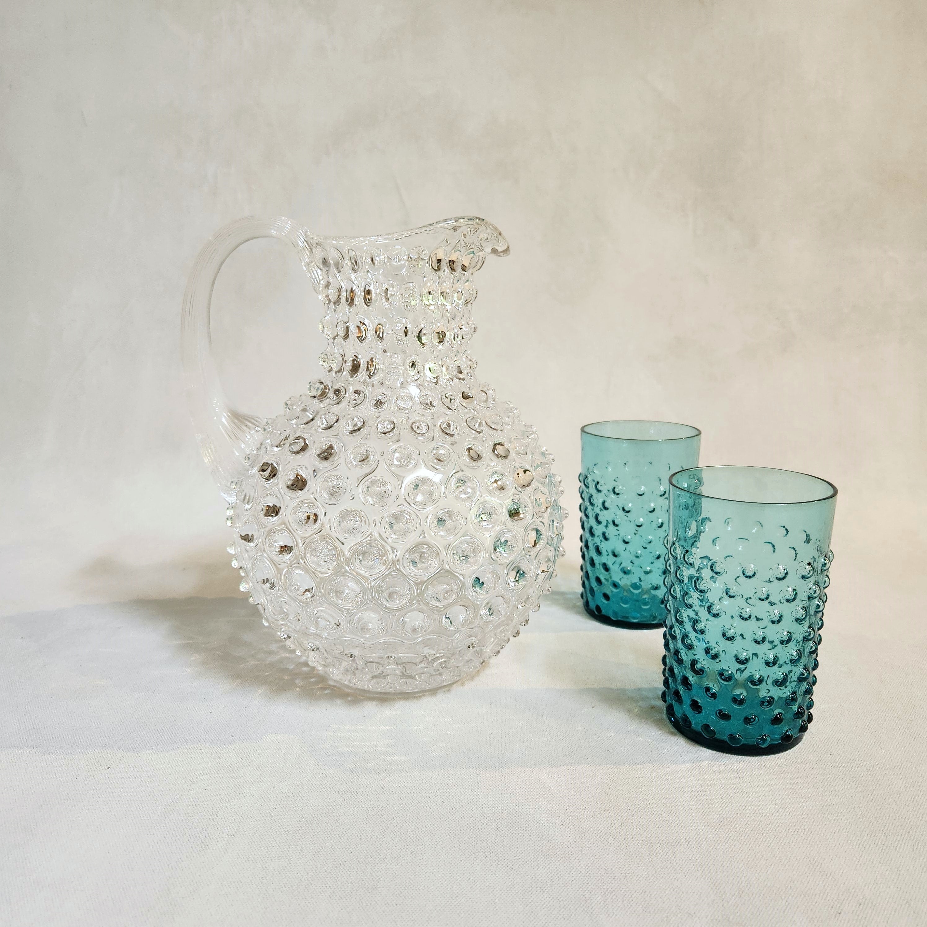 Clear Hobnail jug