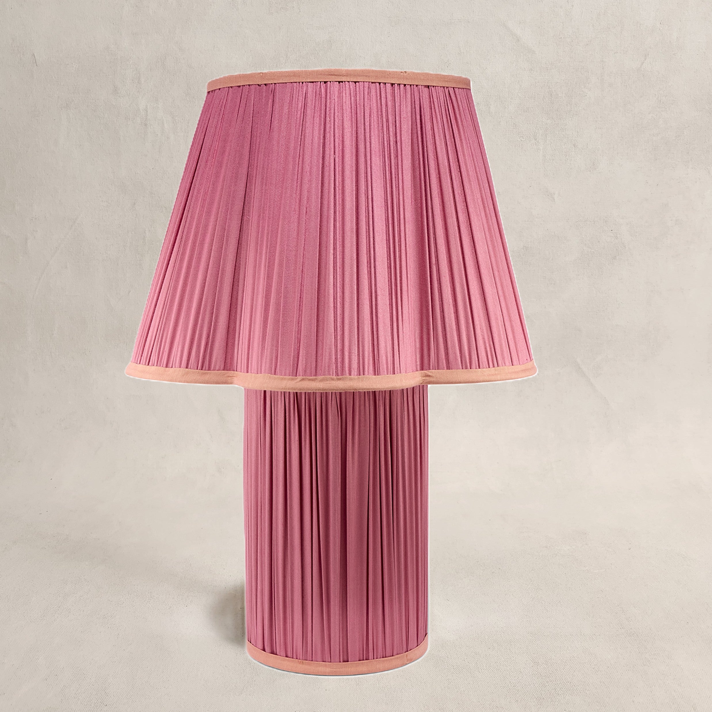 Myra Large Silk Lamp - Fuchsia