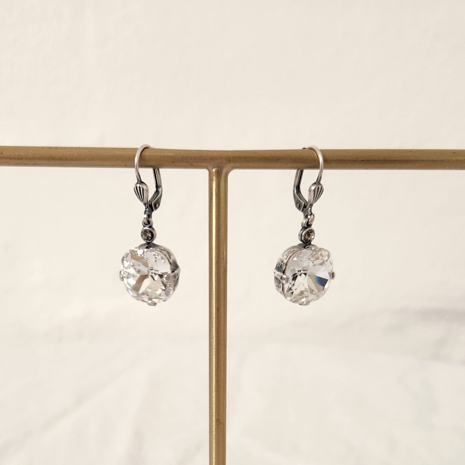 Florence- Clear Crystal Silver Earrings