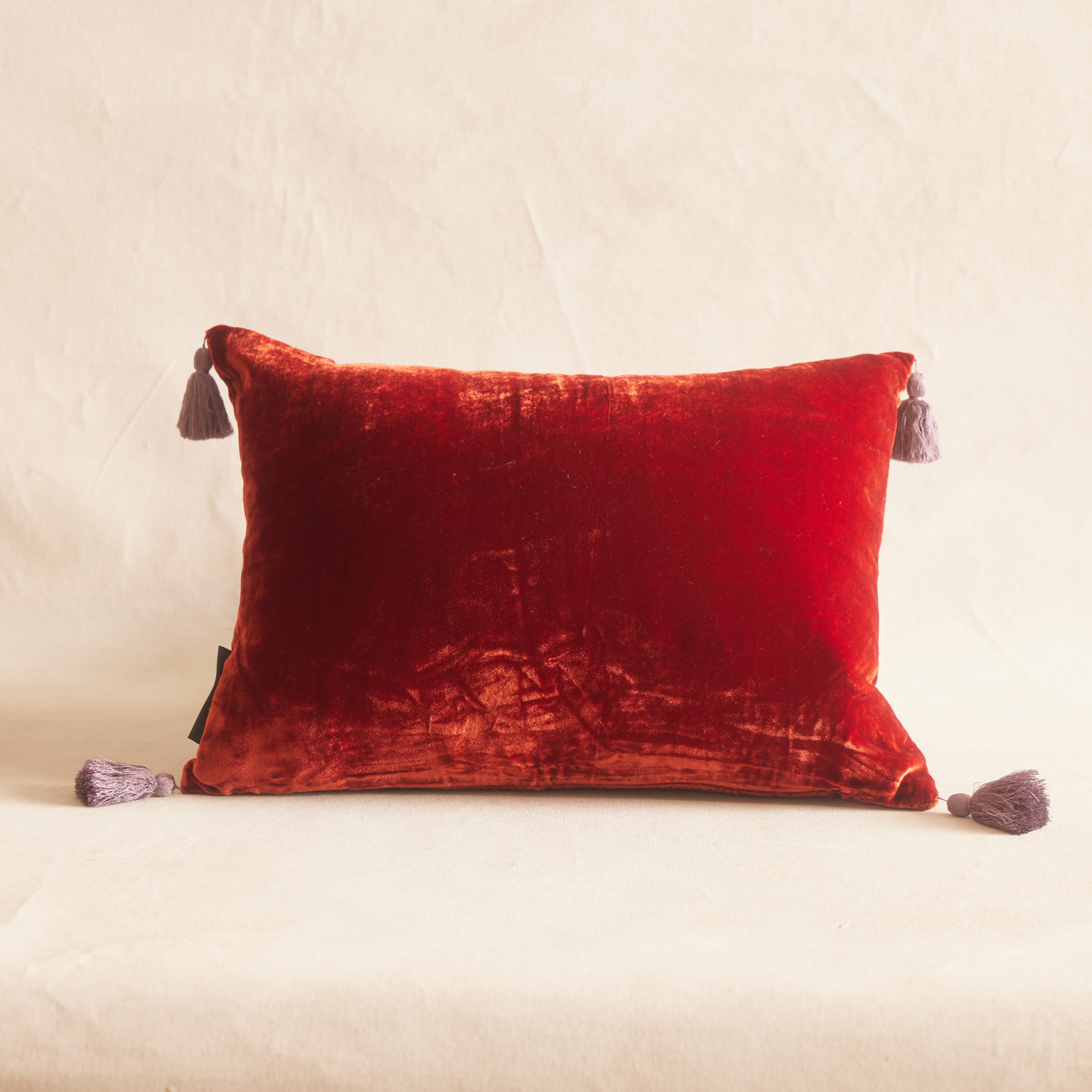 Pompom Cushion - Shanghai Red