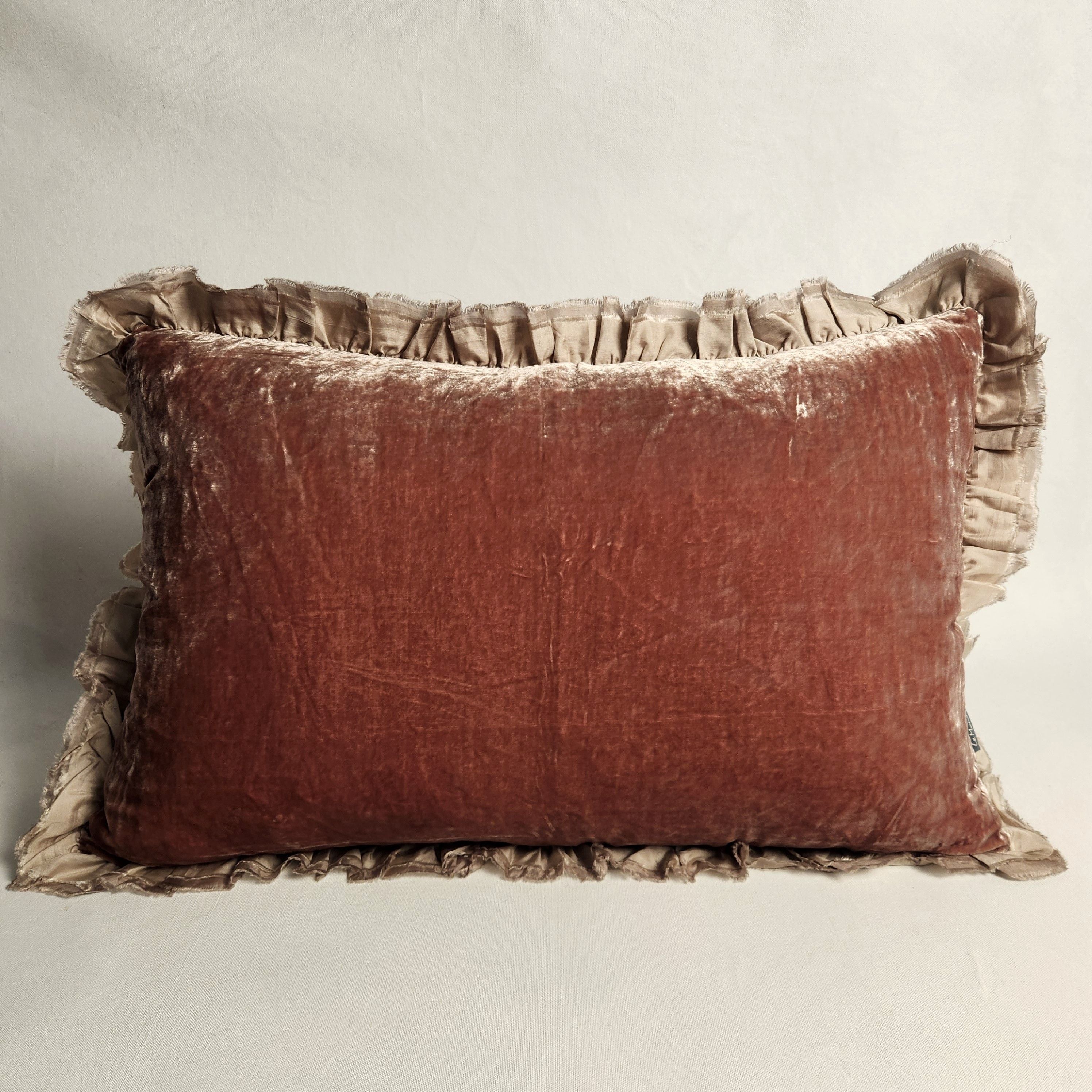 Seraphine Cushion with Silk Ruffle - Etosha