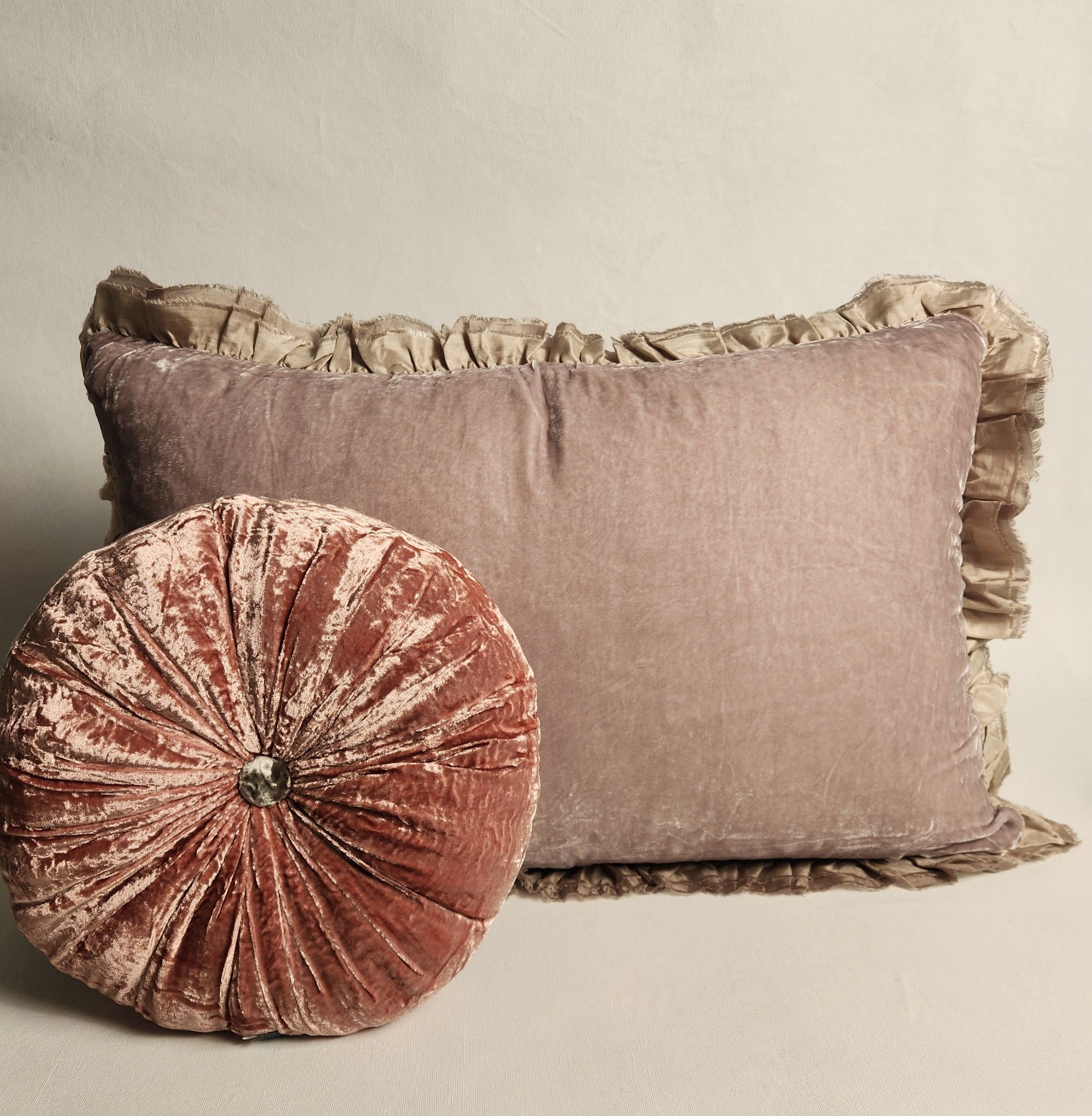 Seraphine Cushion with Silk Ruffle - Etosha