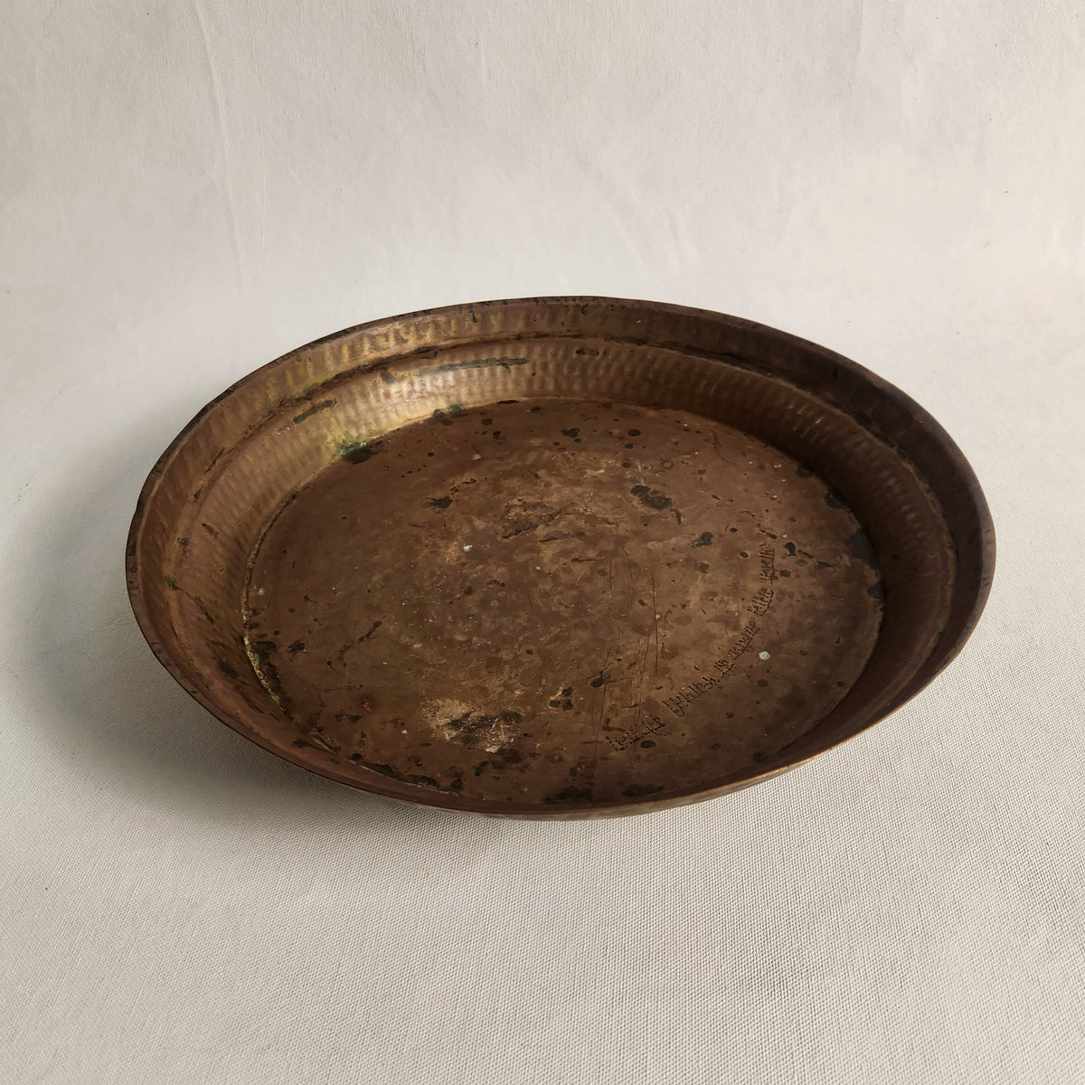 Vintage Beaten Brass Tray