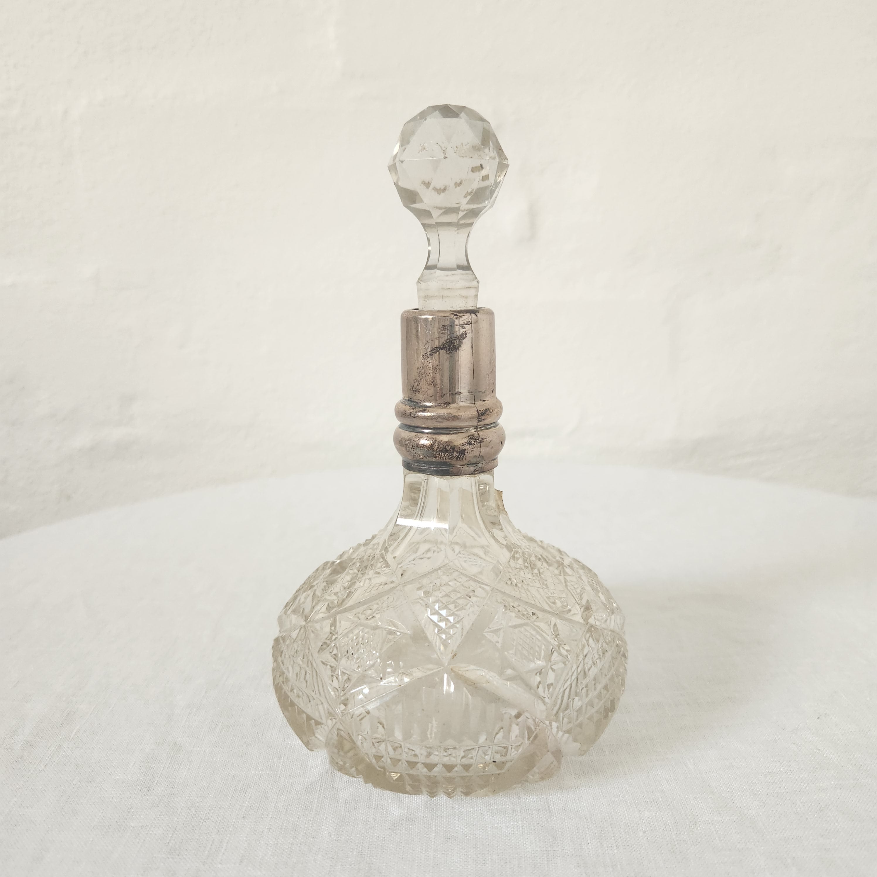 Pair of Antique Crystal Perfume bottles