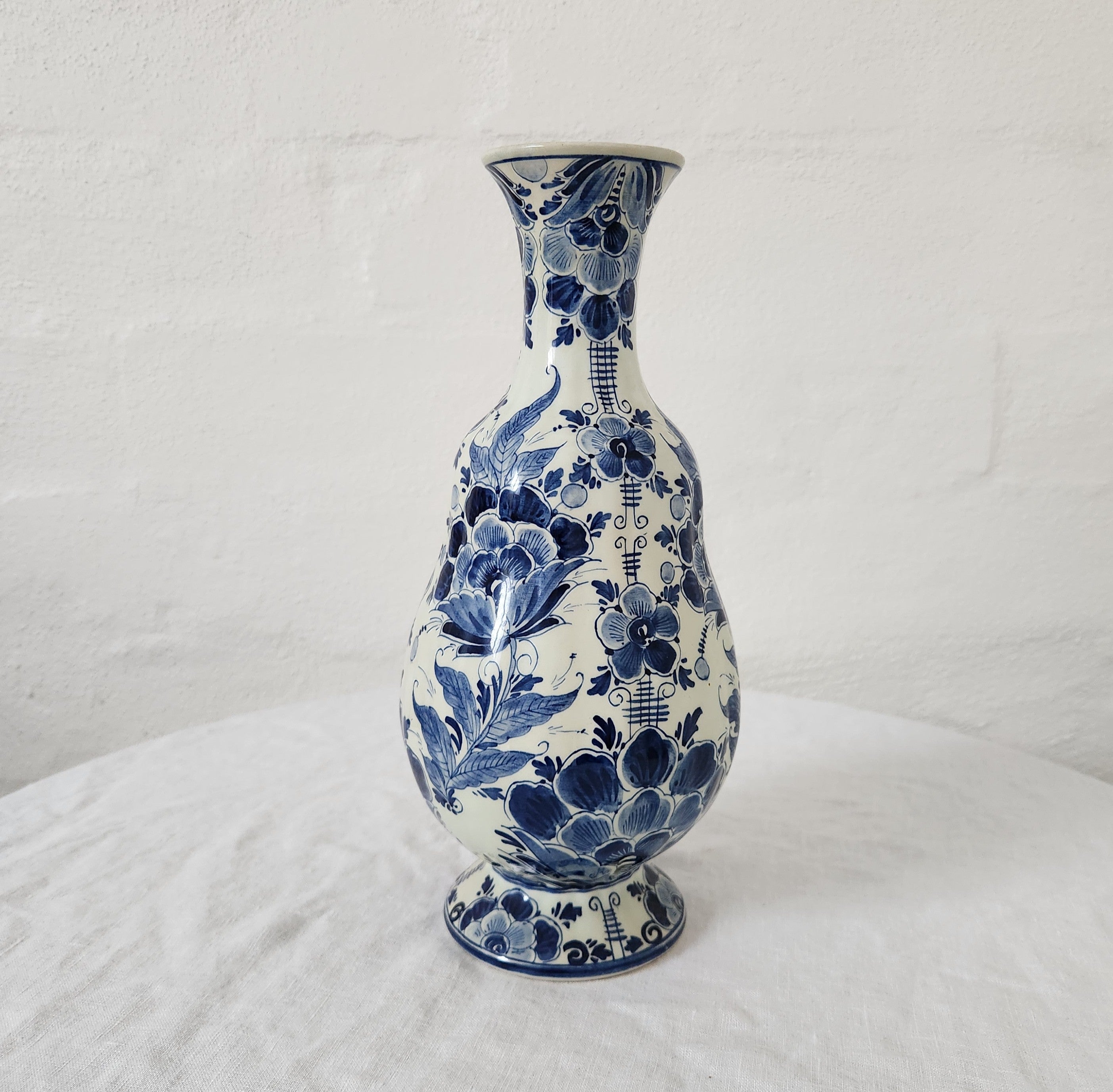 Vintage Regina Hand Painted Delft Blue Vase