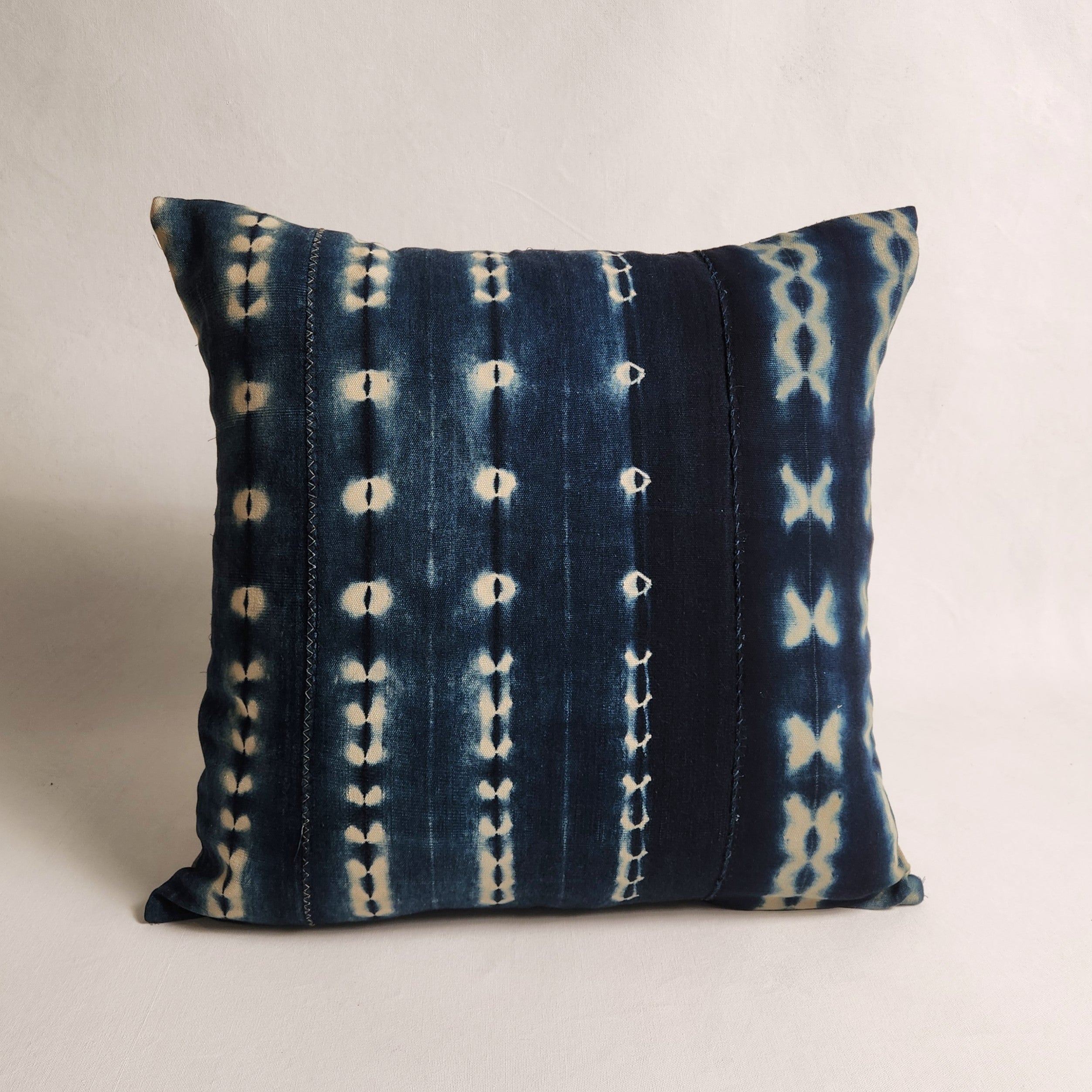 Denim Hued Hand Dyed Mud Cushion