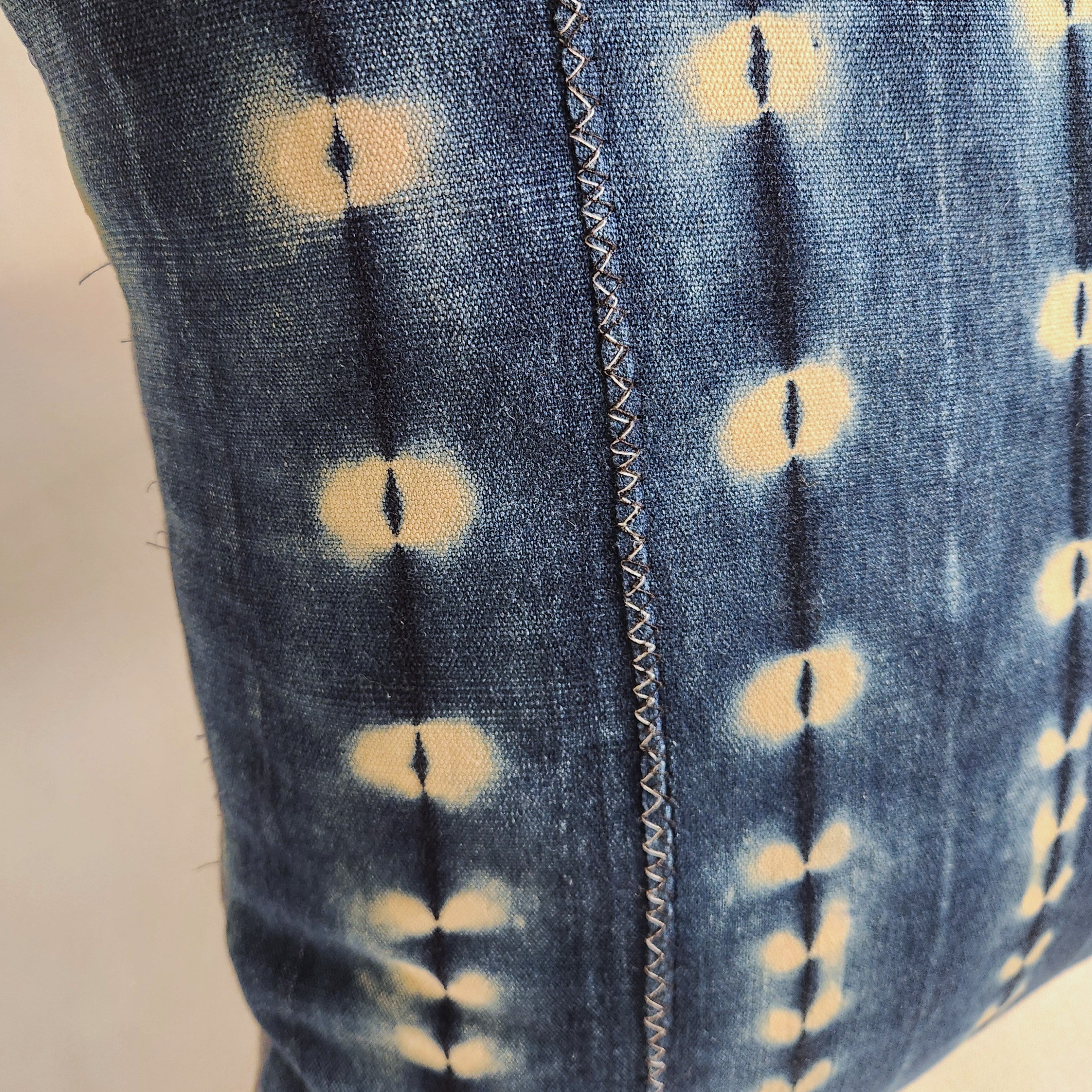 Denim Hued Hand Dyed Mud Cushion