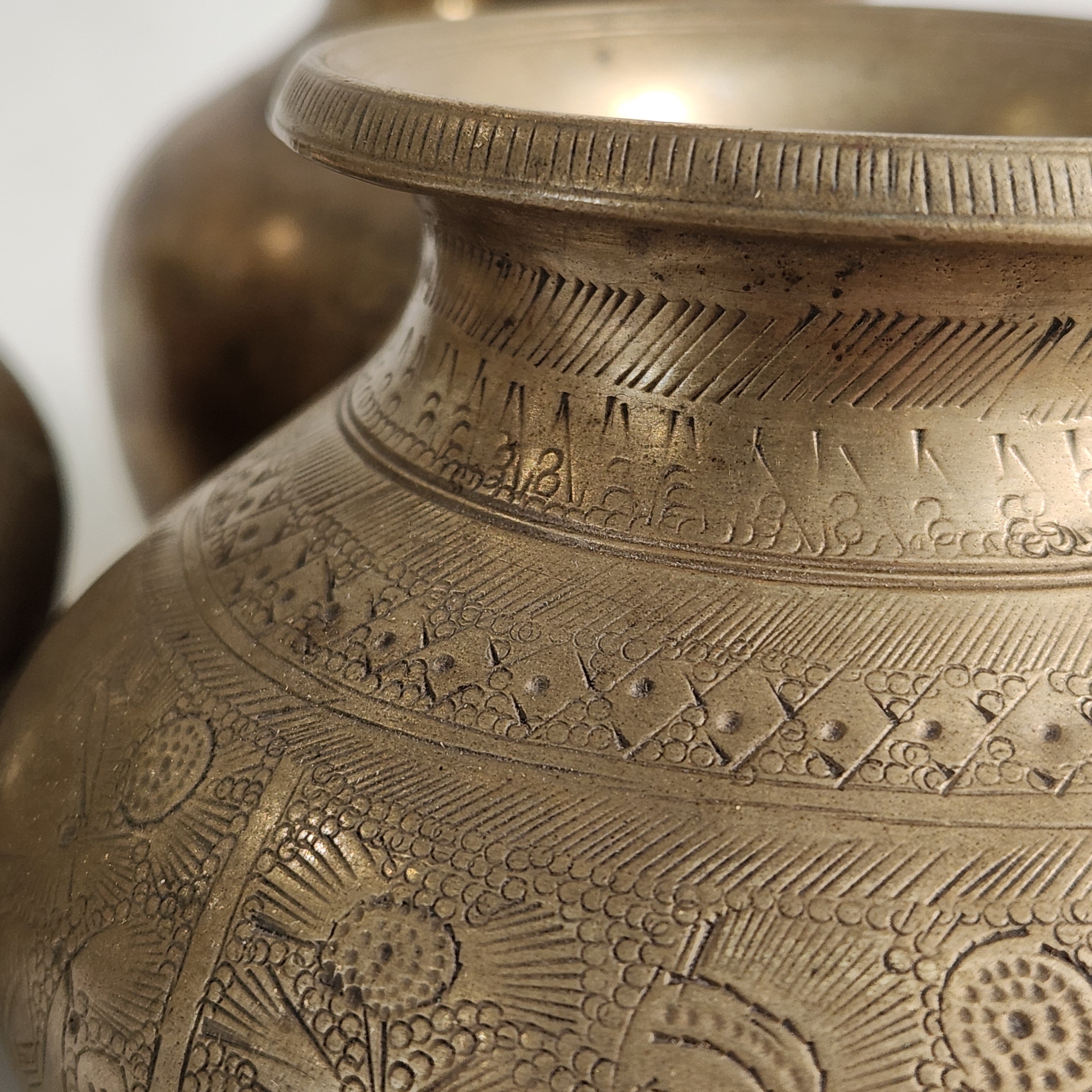Large Brass Bud Vase
