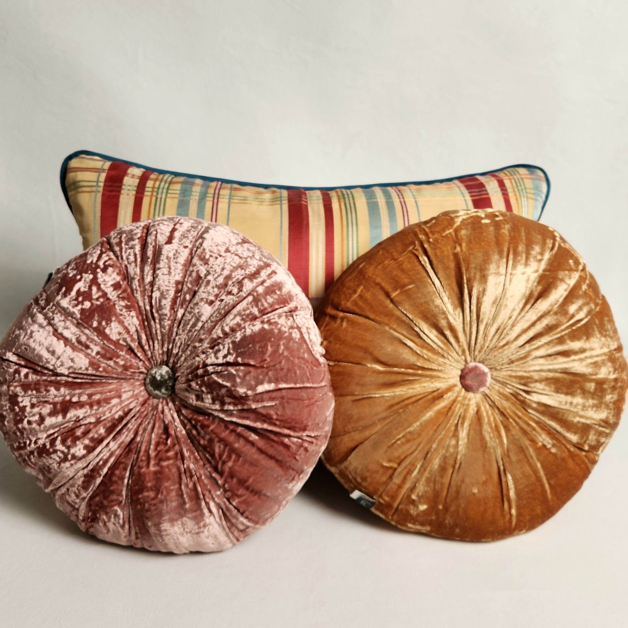 Embroidered Silk Lumbar Cushion